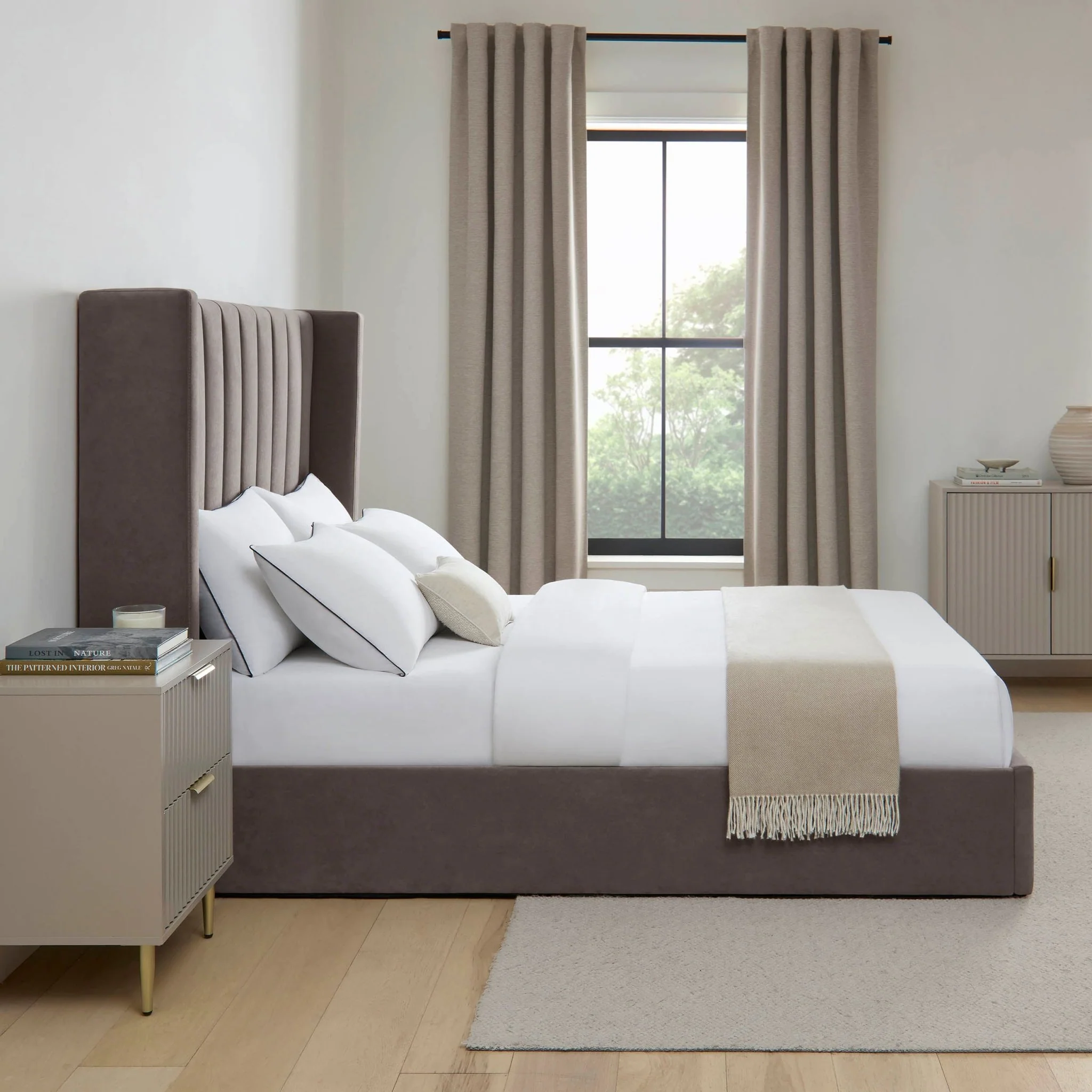 Madison Ottoman Storage Bed - Taupe - Image 2