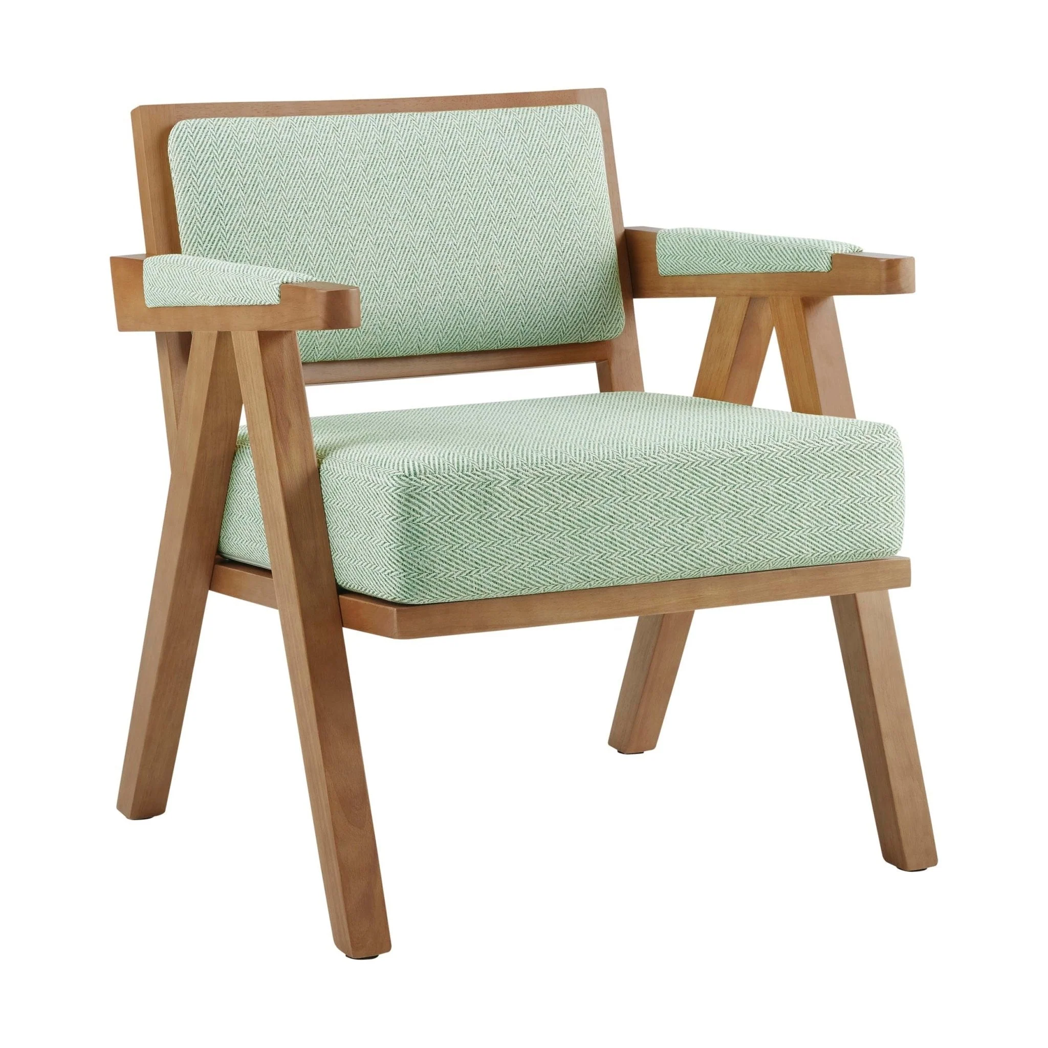 Matilda Accent Chair - Green Chevron - Image 3