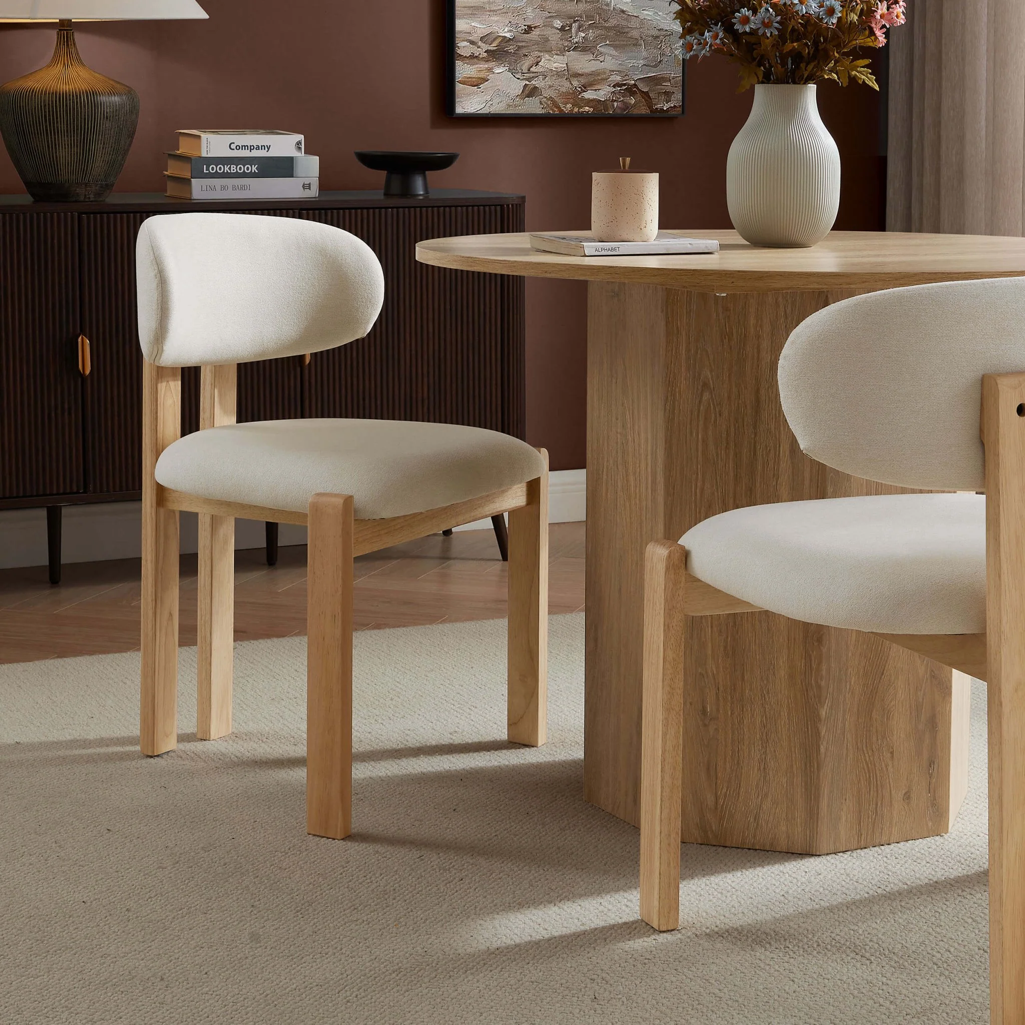 Matty Set of 2 Dining Chairs - Cream Linen