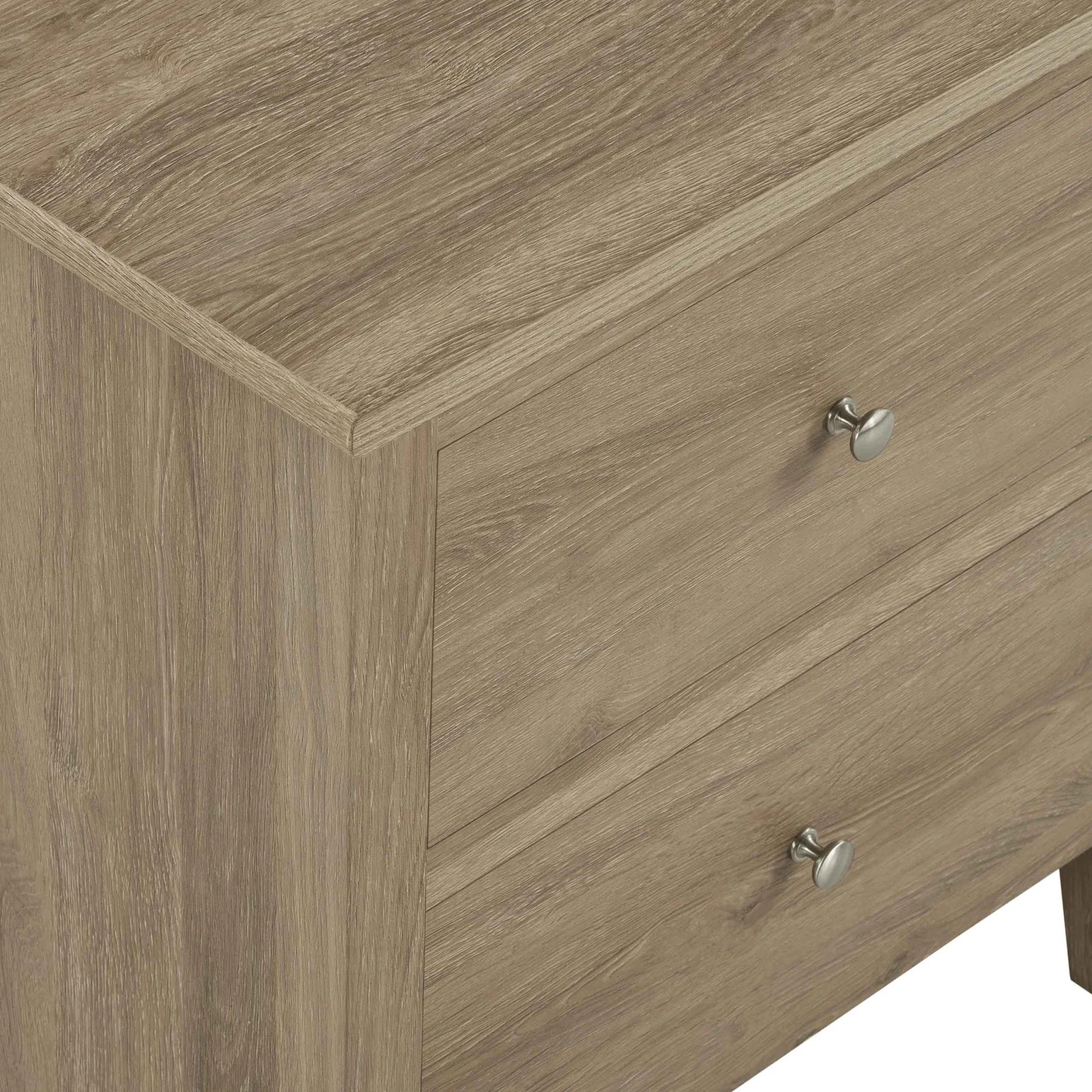 Nell 2 Drawer Bedside Table - Wood - Image 10
