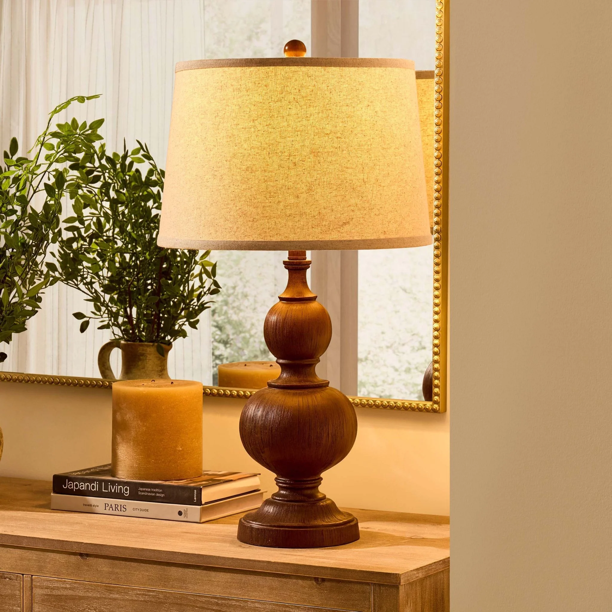 Nina XL Traditional Table Lamp - Natural - Image 2
