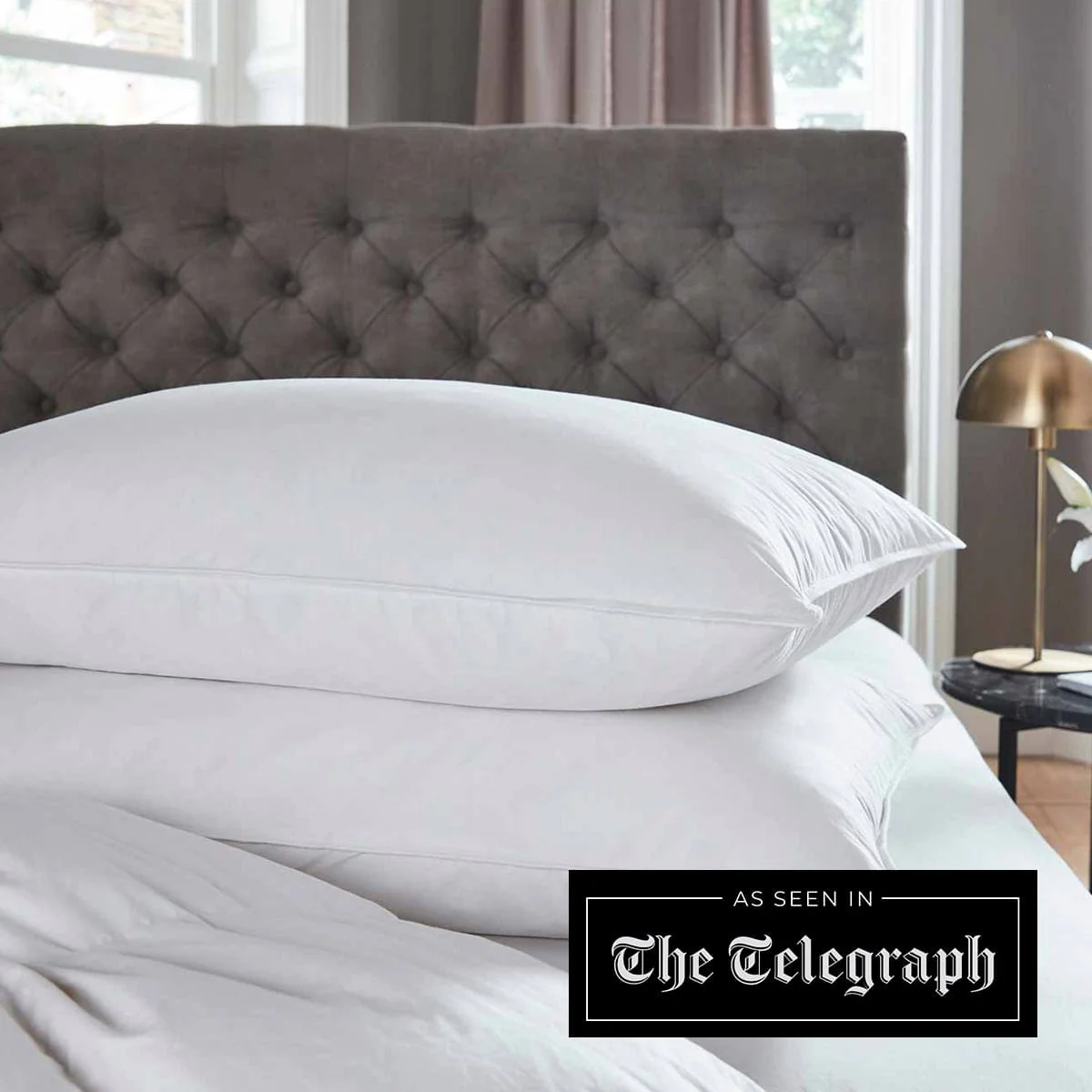 Pair of Duck Feather & Down Pillows - Image 3