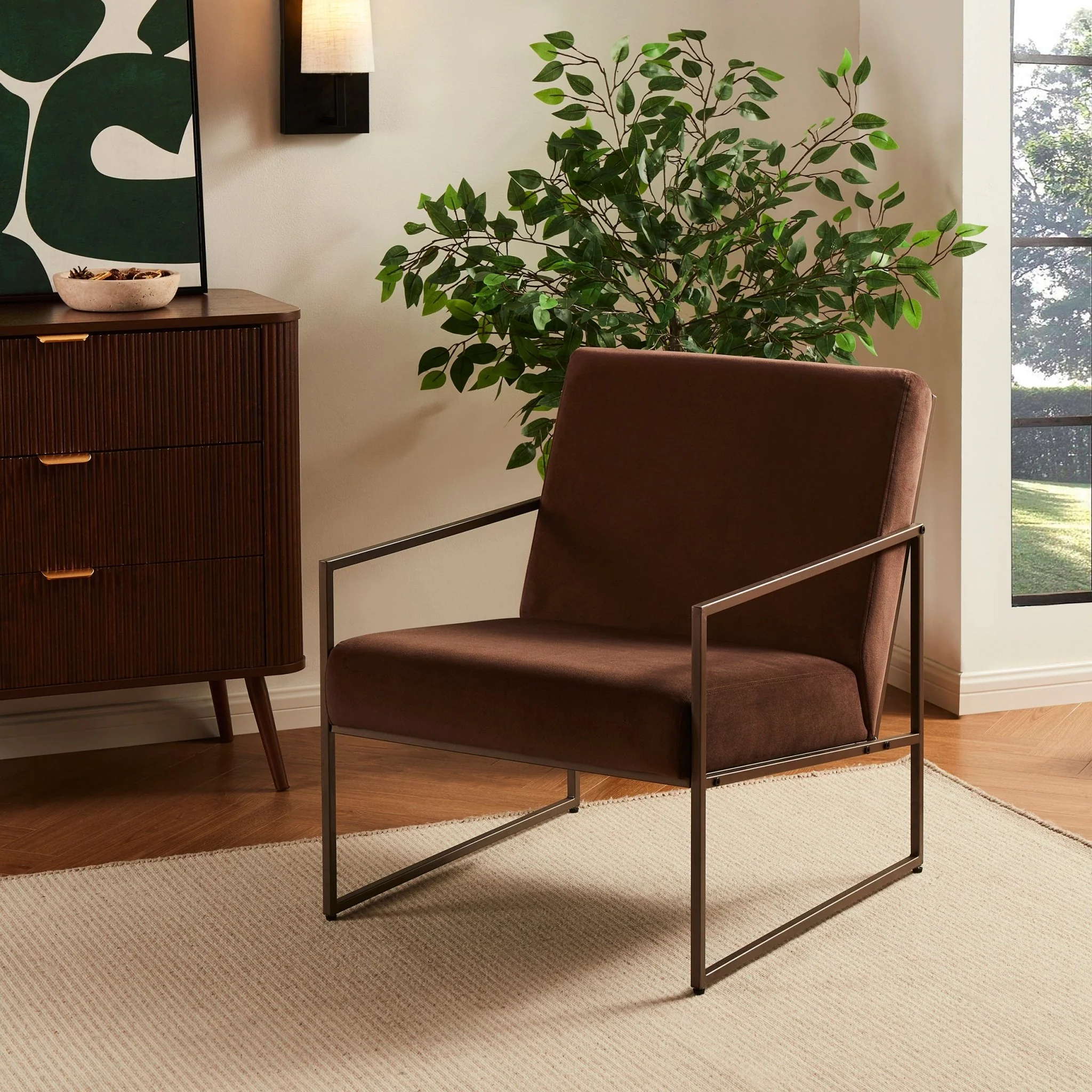 Rae Accent Chair - Cappuccino