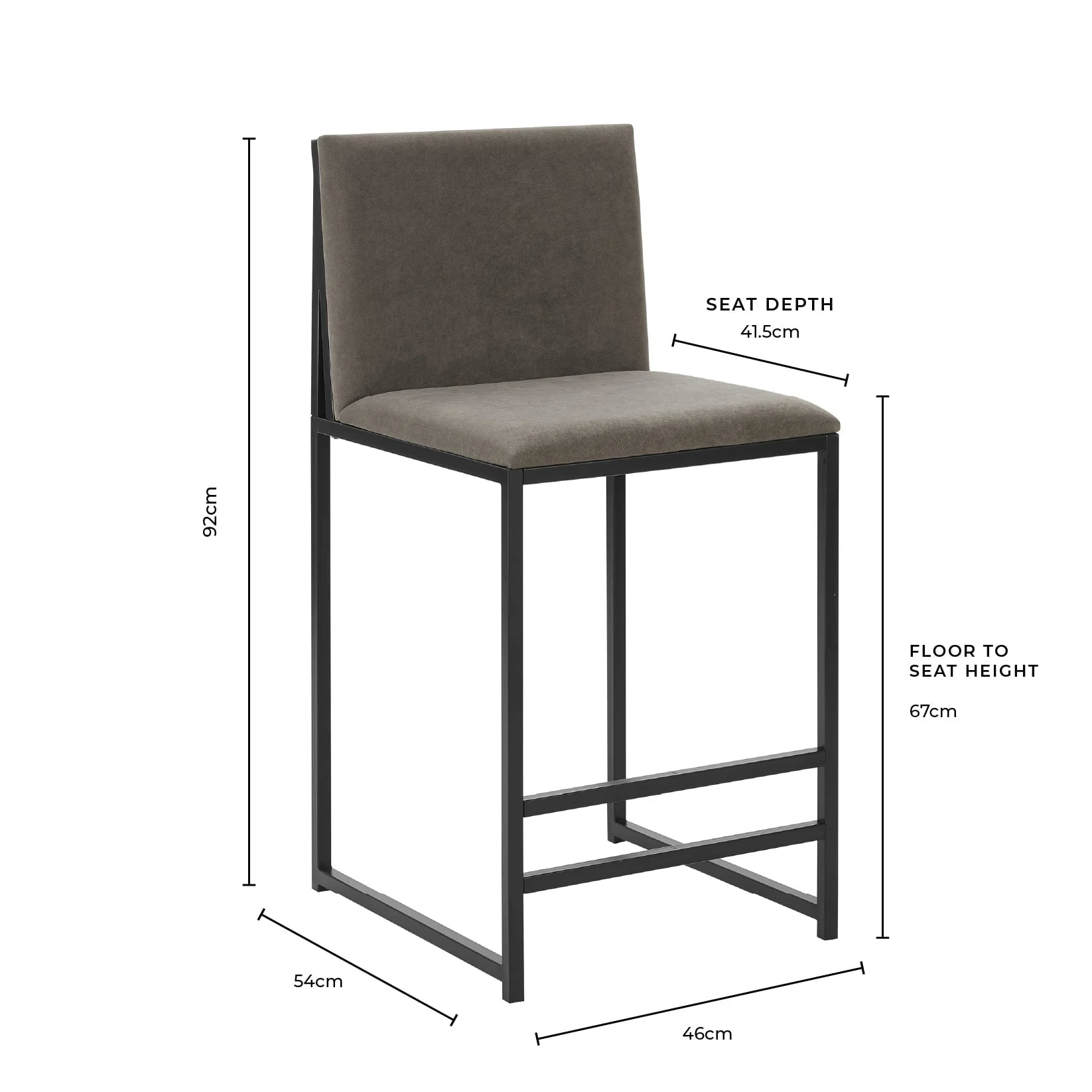Rae Set Of 2 Barstools - Velvet - Blue - Image 8