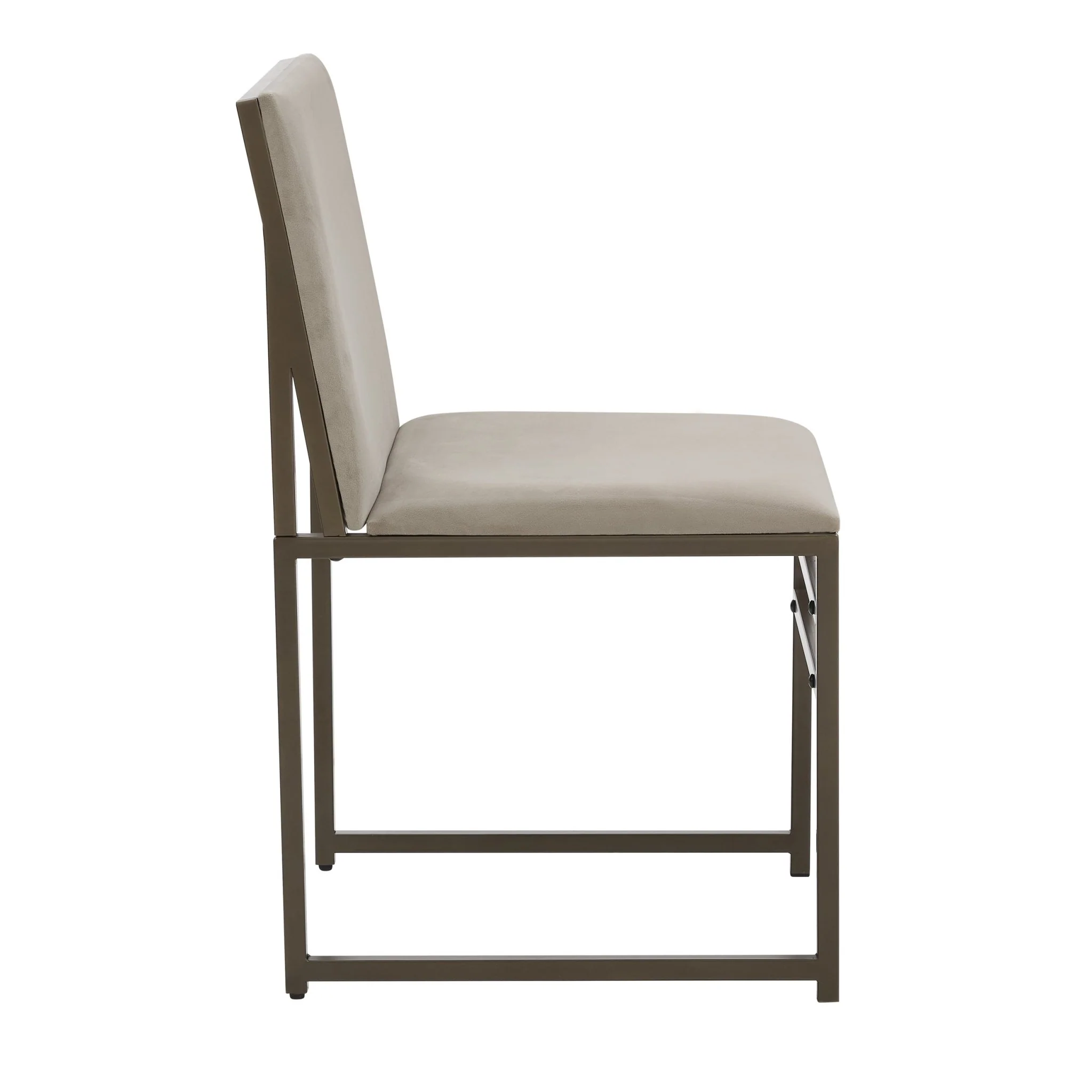 Rae Set of 2 Dining Chairs - Velvet - Beige - Image 5