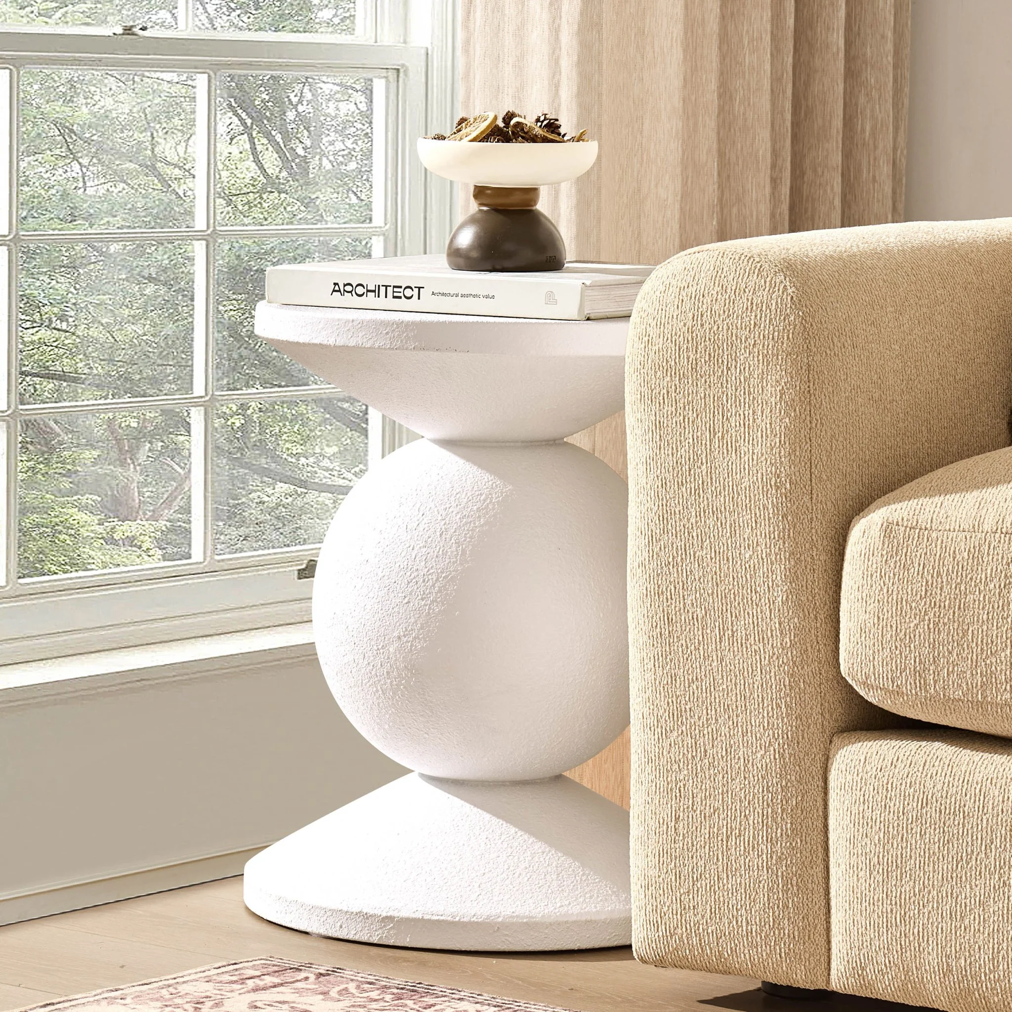 Raya Side Table - Off White - Image 2