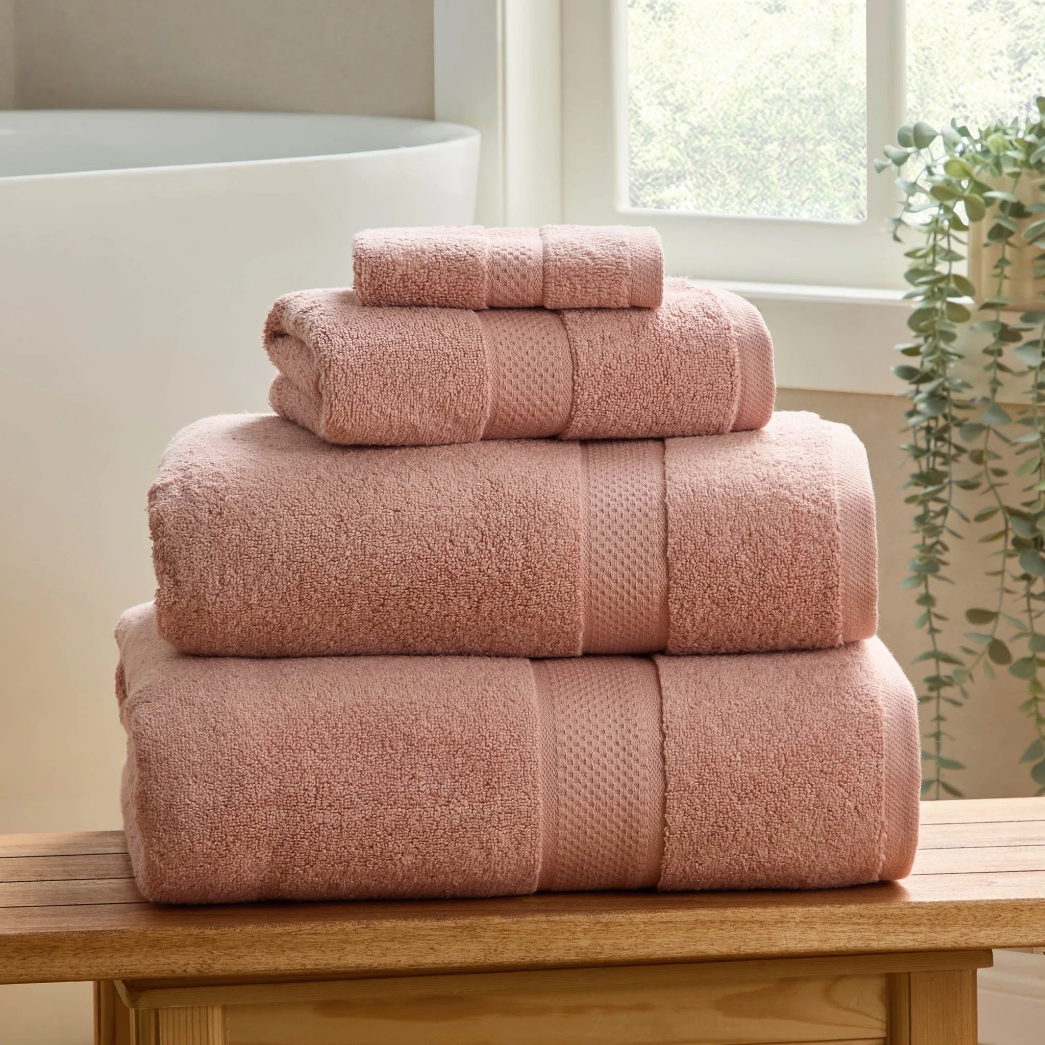 Rhodes Cotton Towel Collection - Pink