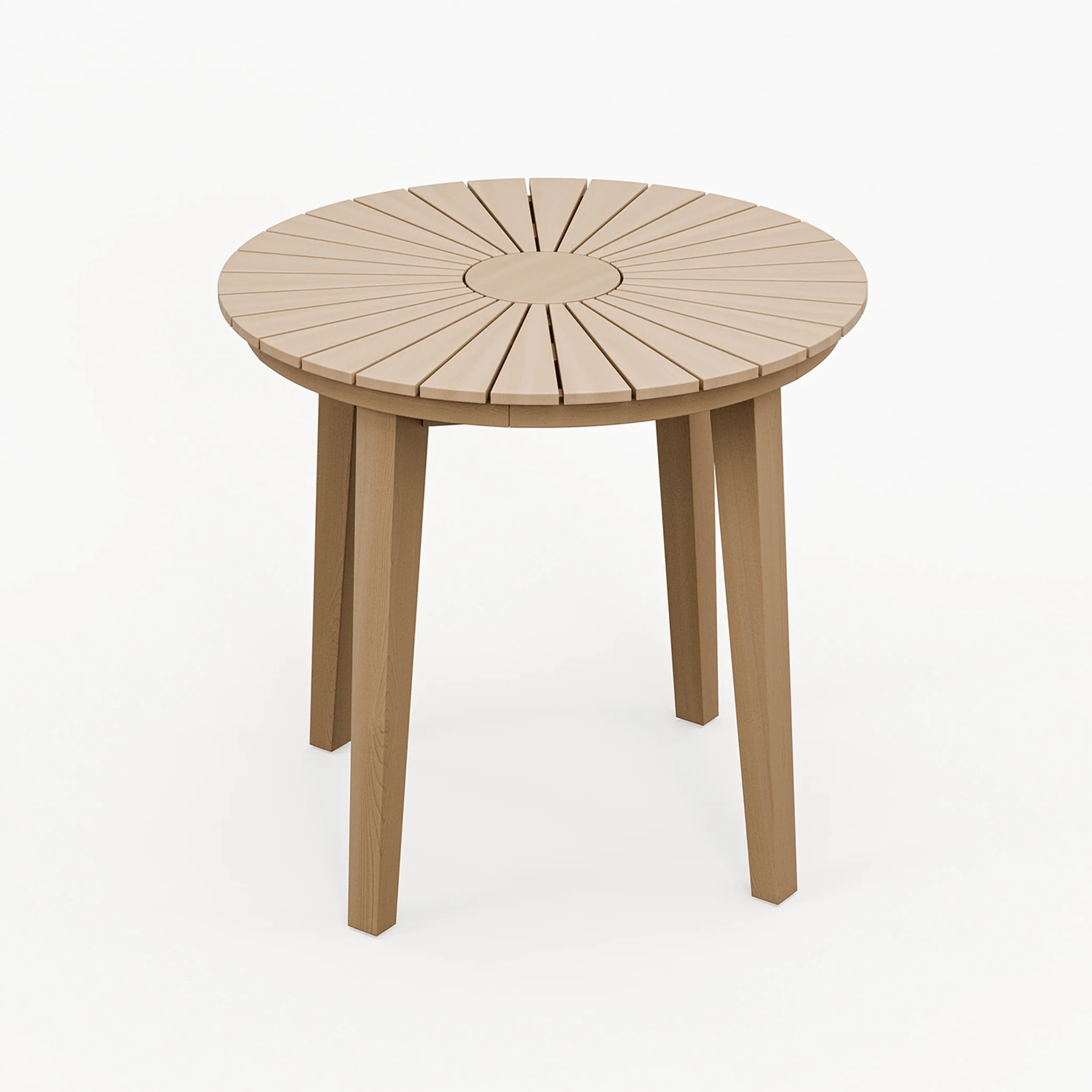 Roma Outdoor 2 Seater Round Bistro Table and Stacking Chairs - Beige - Image 7