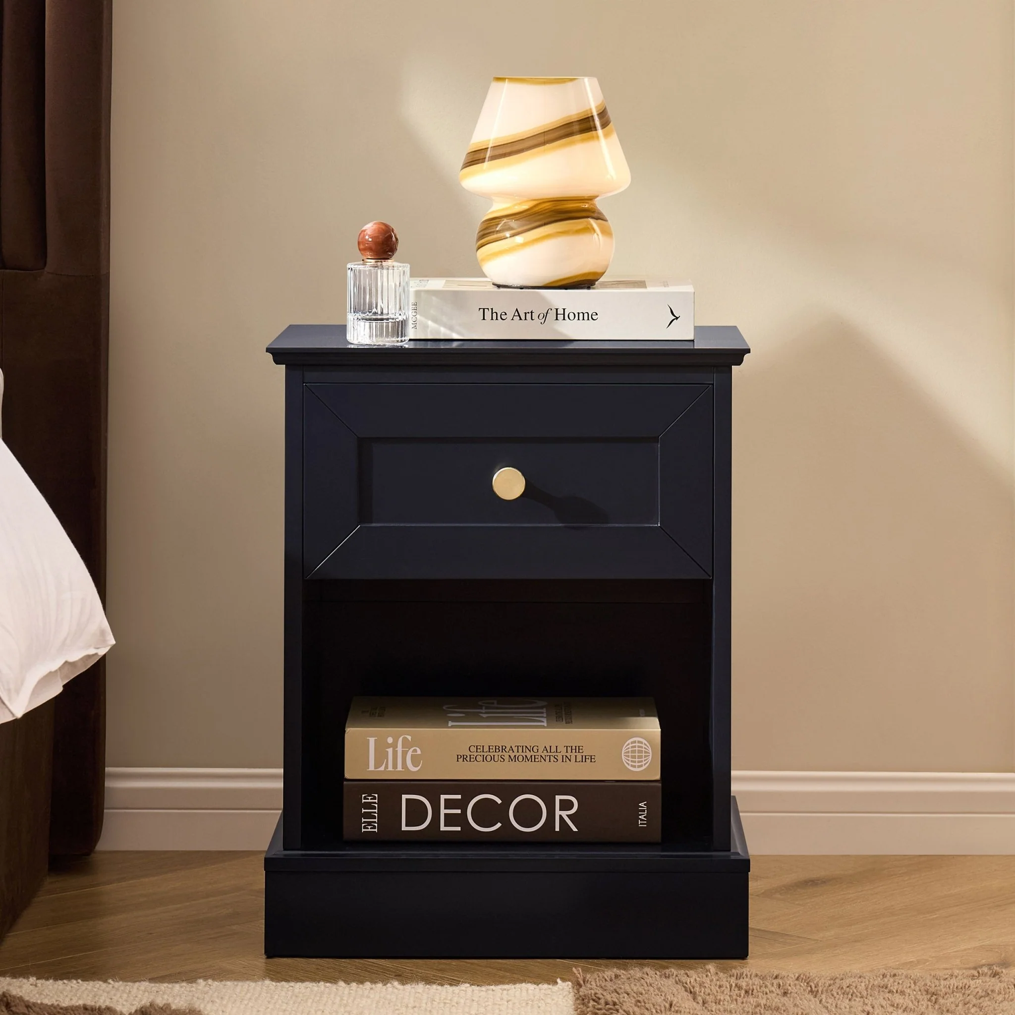 Ruby 1 Drawer Nightstand - Midnight