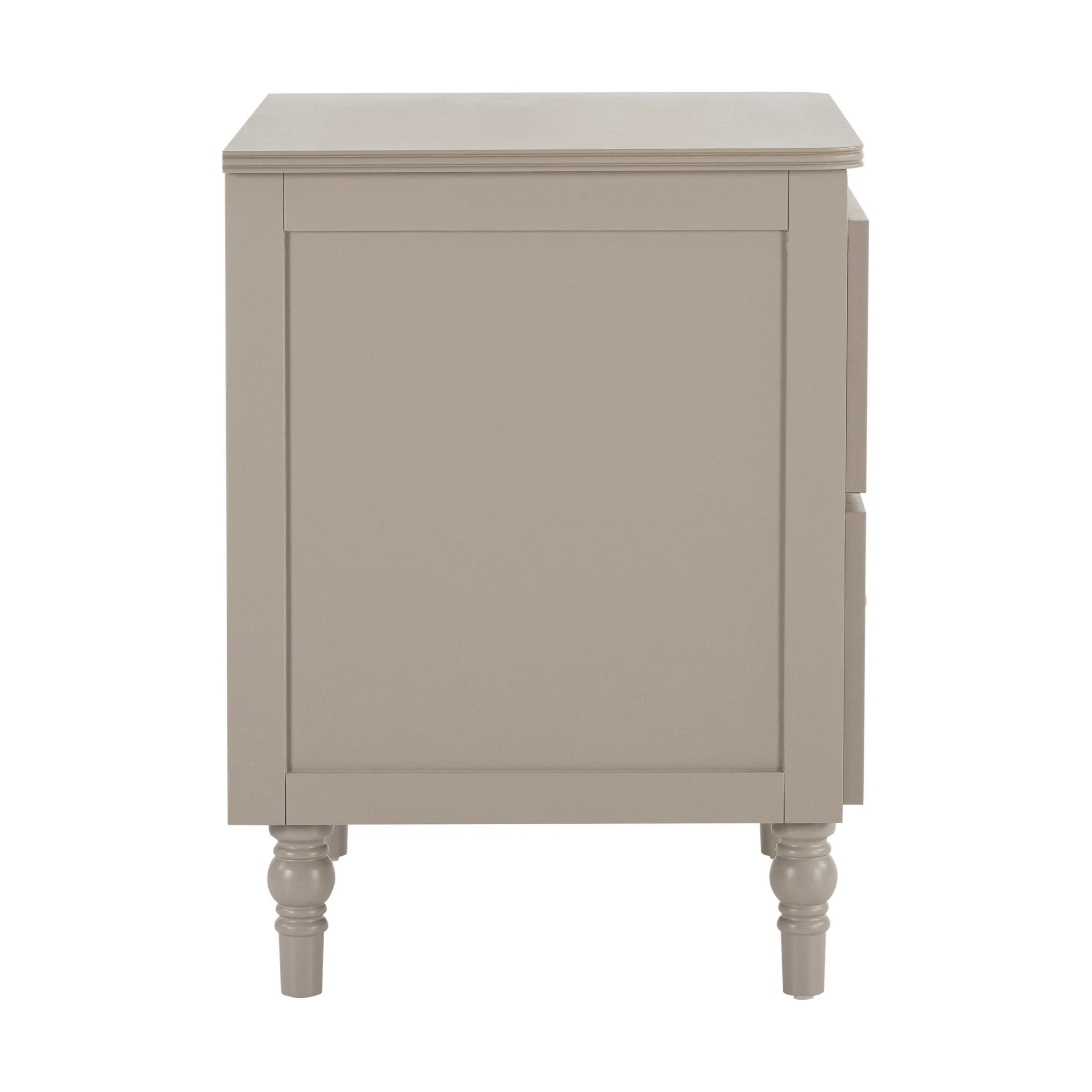 Ruby 2 Drawer Bedside Table - Taupe - Image 7