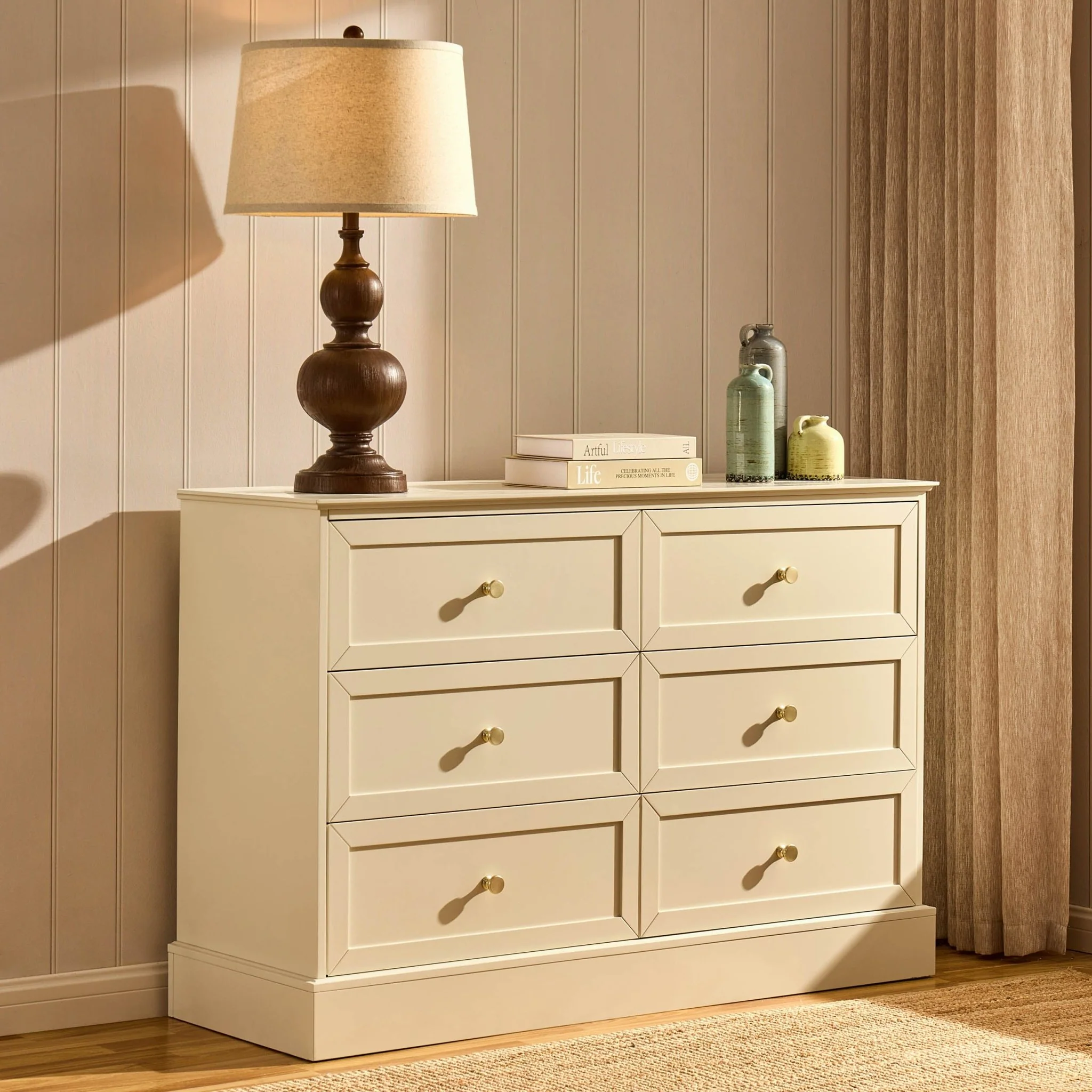 Ruby 6 Drawer Chest - Cream - Image 2