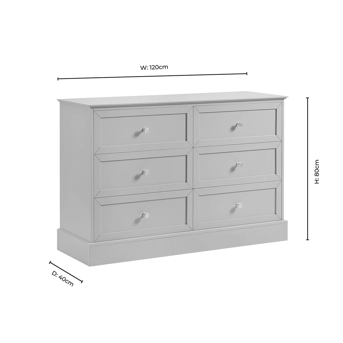 Ruby 6 Drawer Chest - Midnight - Image 10