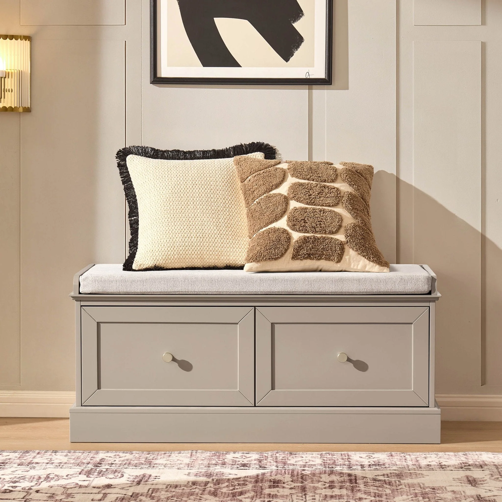 Ruby Seated Storage - Taupe