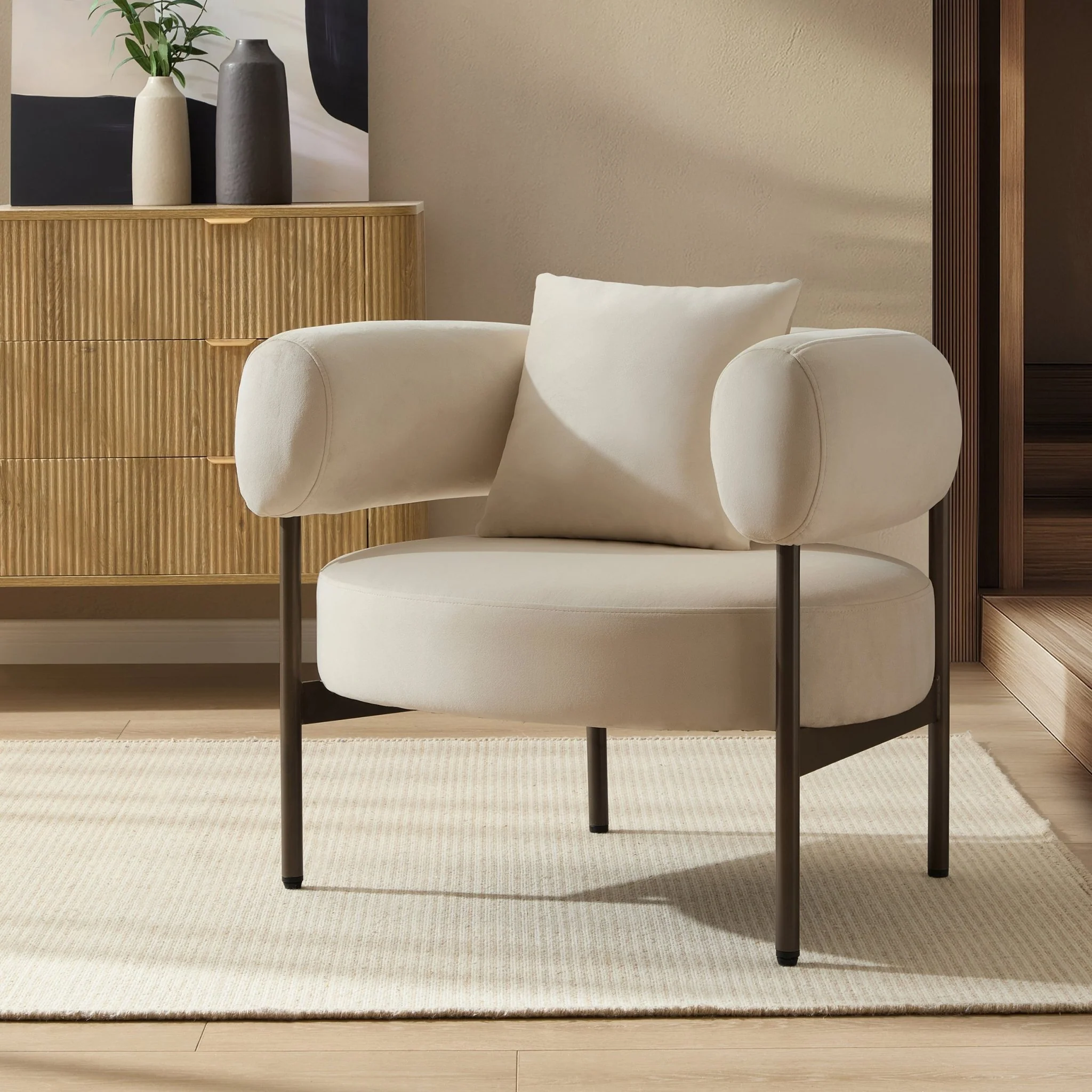 Sabrina Accent Chair - Ecru