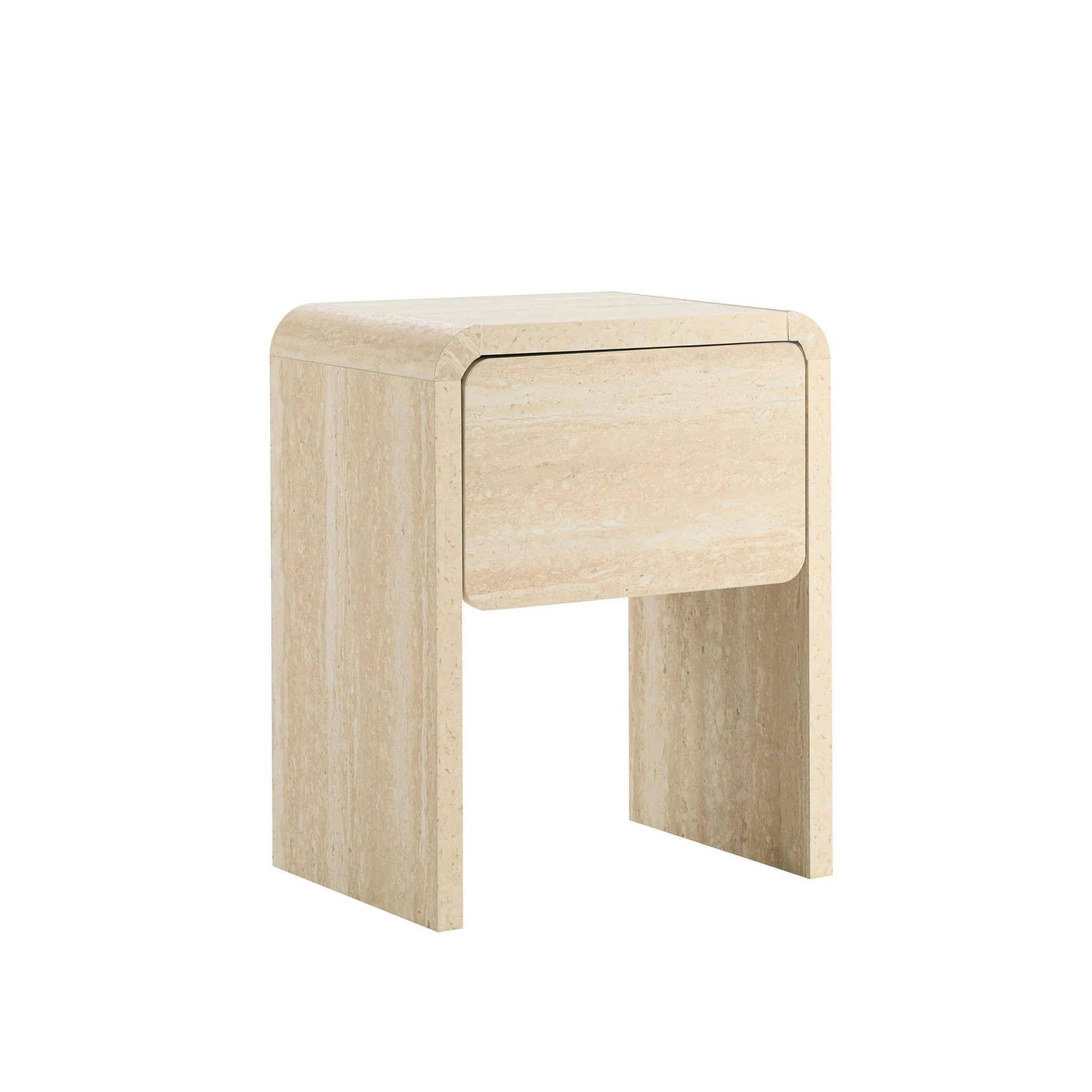 Samira Side Table - Travertine Effect - Image 4