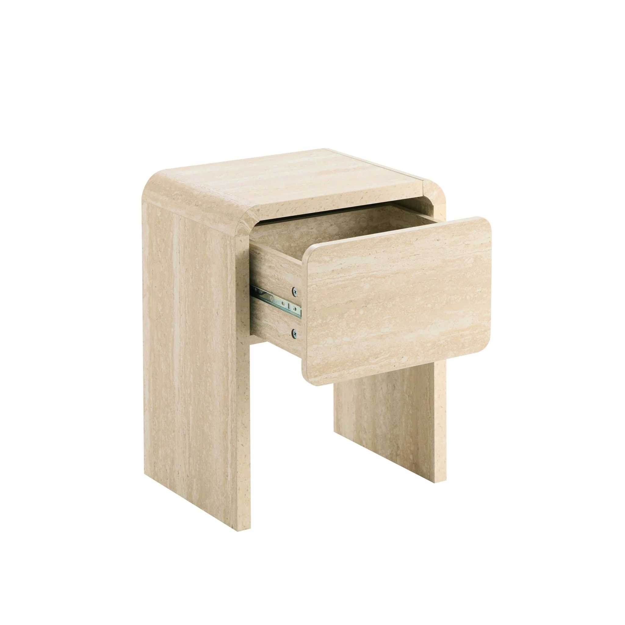 Samira Side Table - Travertine Effect - Image 5