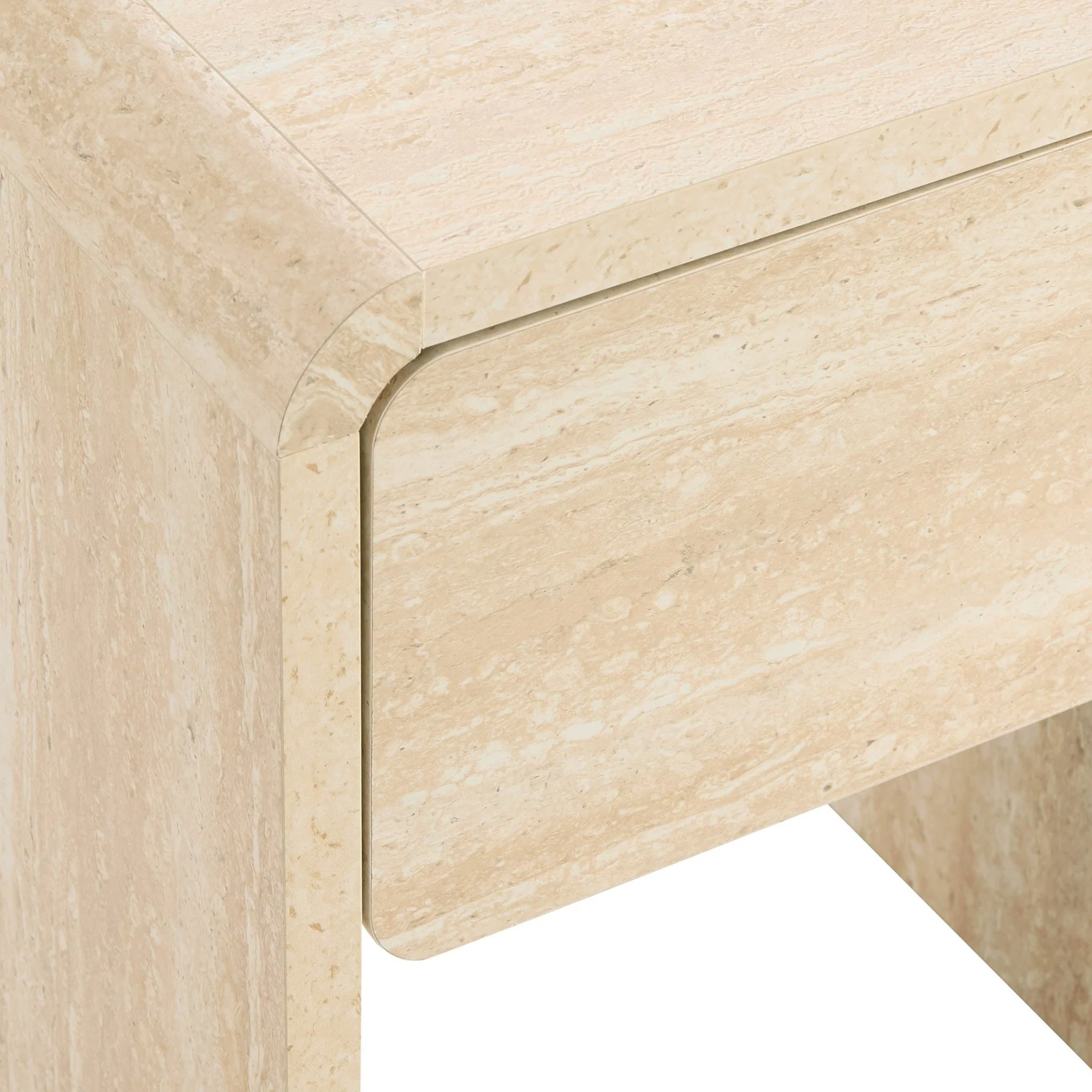 Samira Side Table - Travertine Effect - Image 7