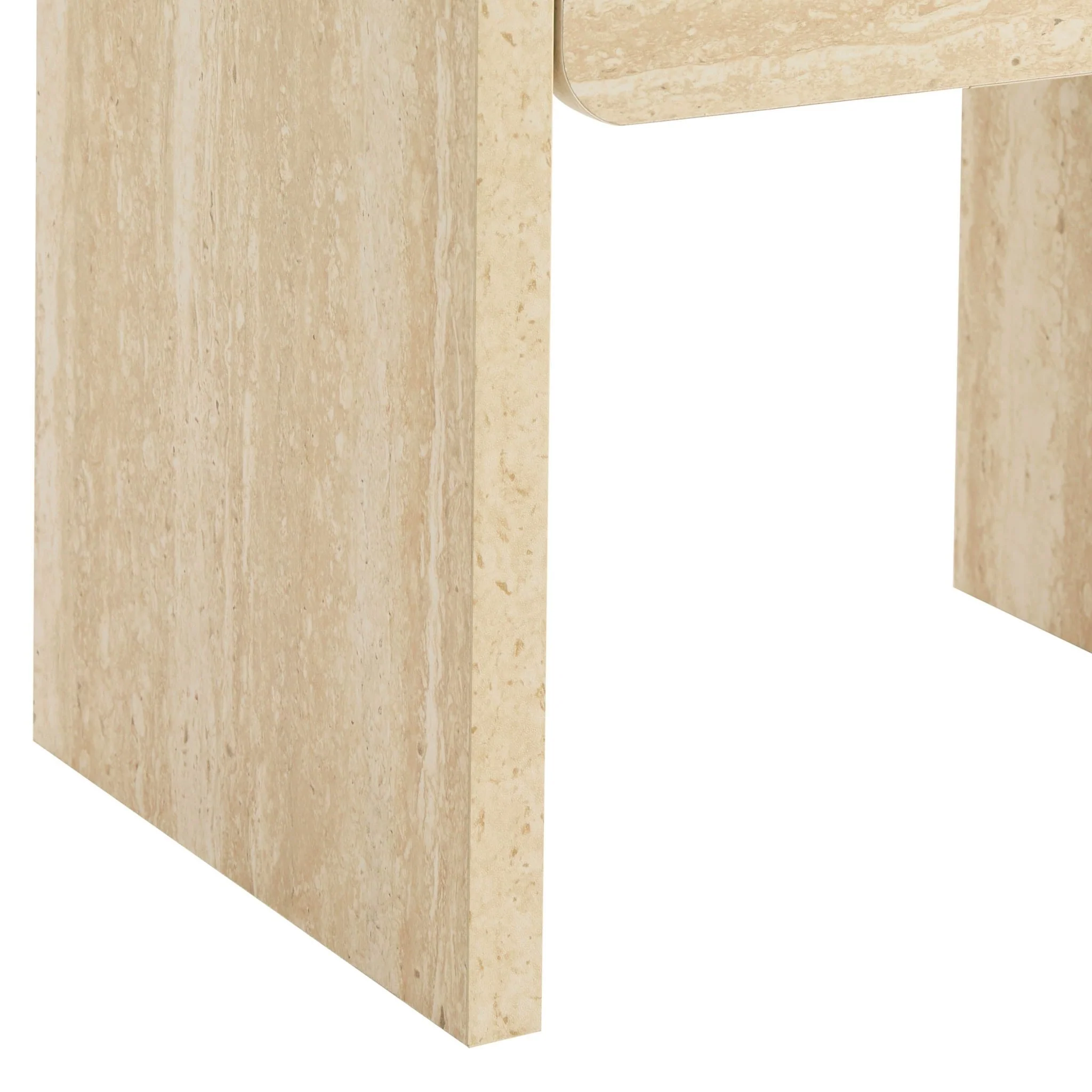 Samira Side Table - Travertine Effect - Image 8