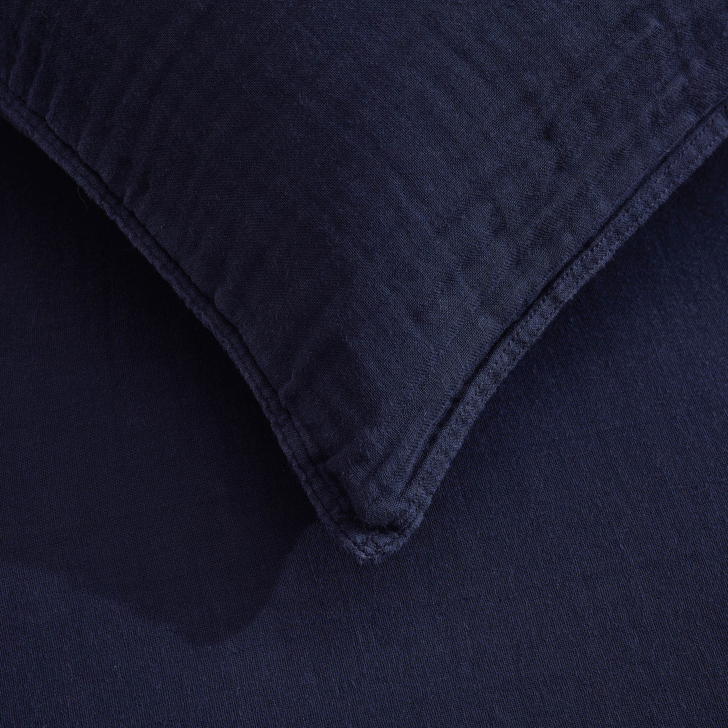 Santorini Muslin Duvet Cover & Pillowcase Set - Navy - Image 7
