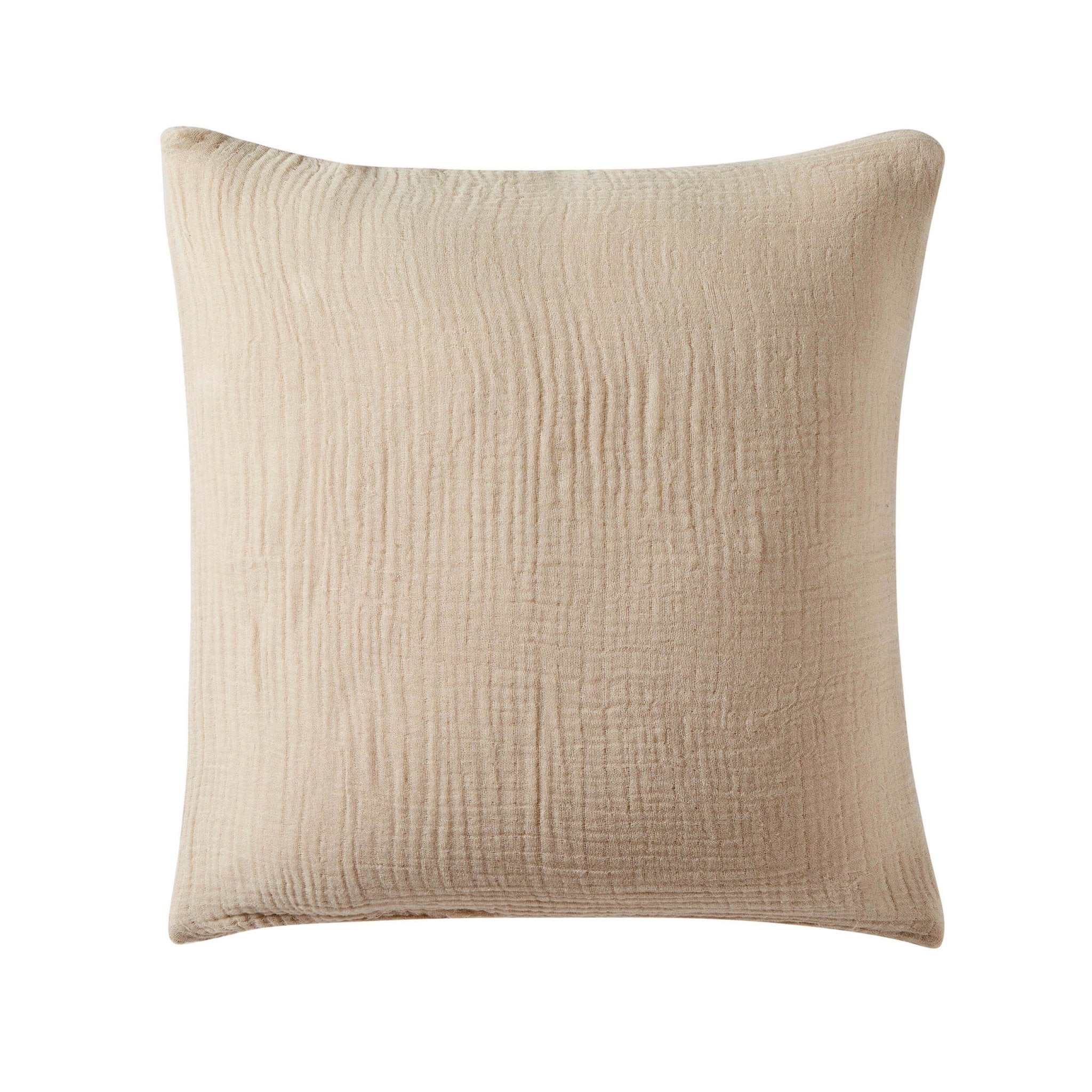 Savannah Set of 2 Tufted Muslin Sofa Cushion Cover - Oat - Image 3