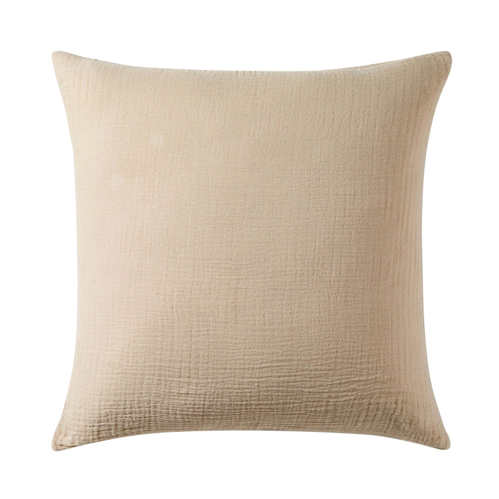 Savannah Set of 2 Tufted Muslin Sofa Cushion Cover - Oat - Image 4