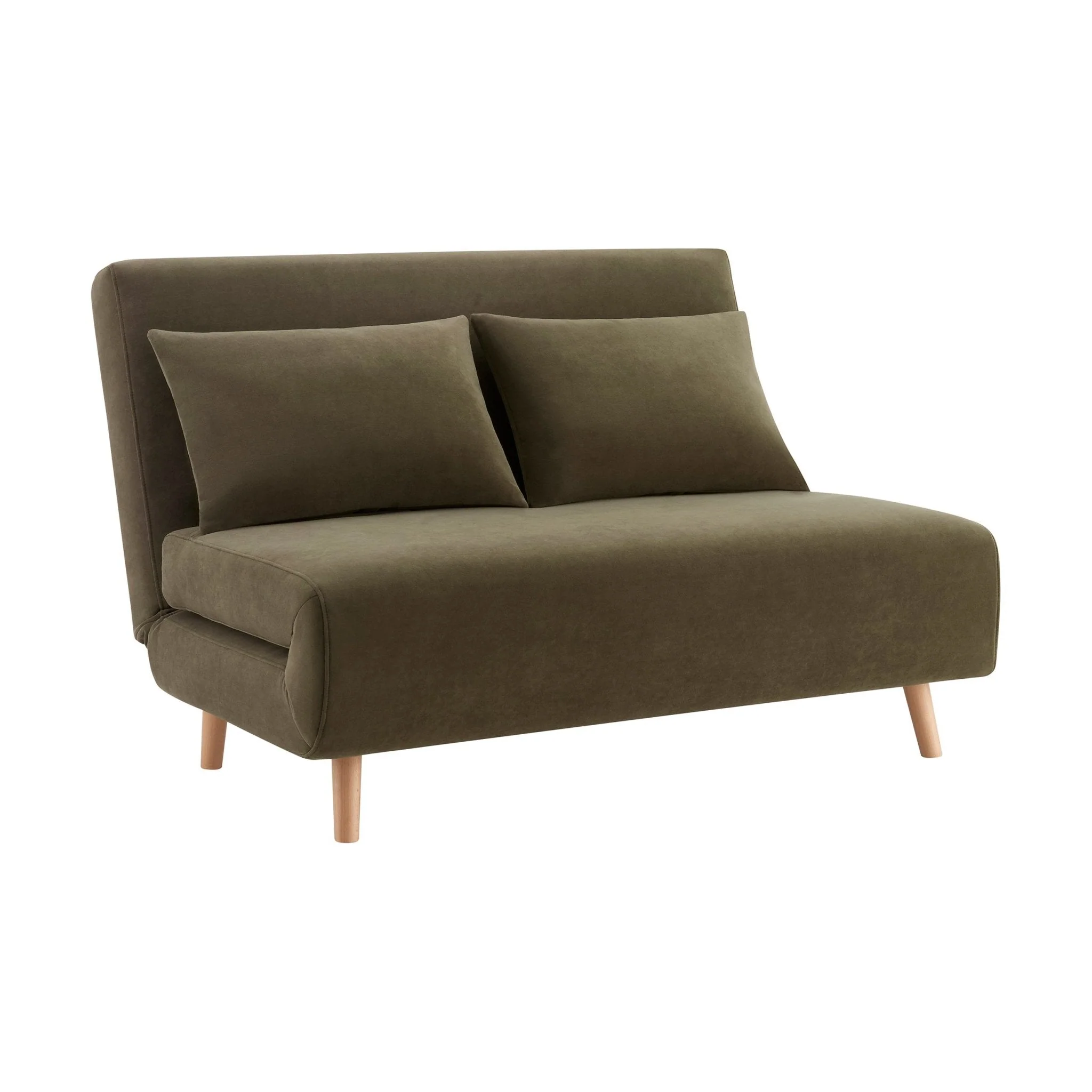 Seattle Double Click Clack Sofa Bed - Olive Green - Image 2