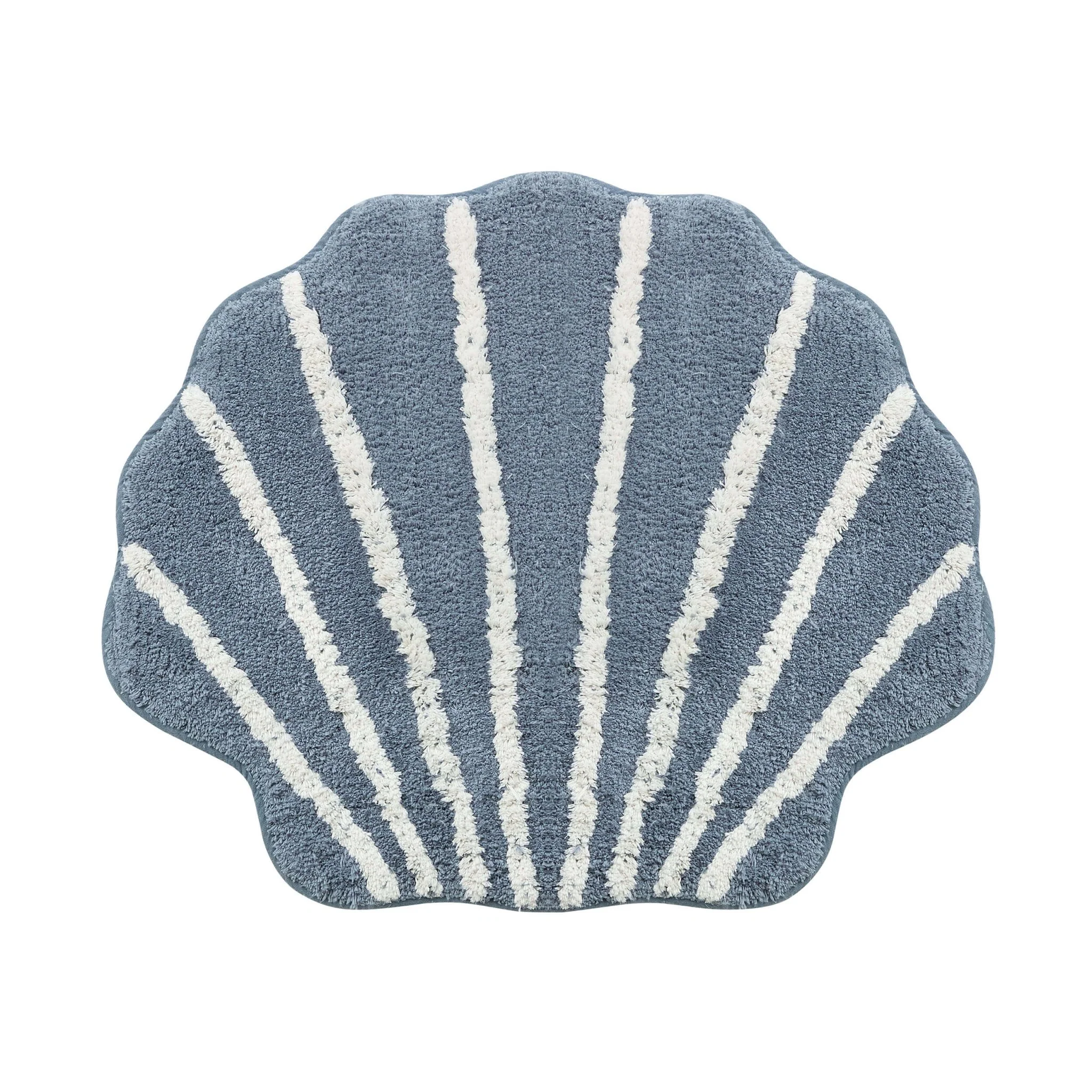 Shell Tufted Bath Mat - Blue - Image 3