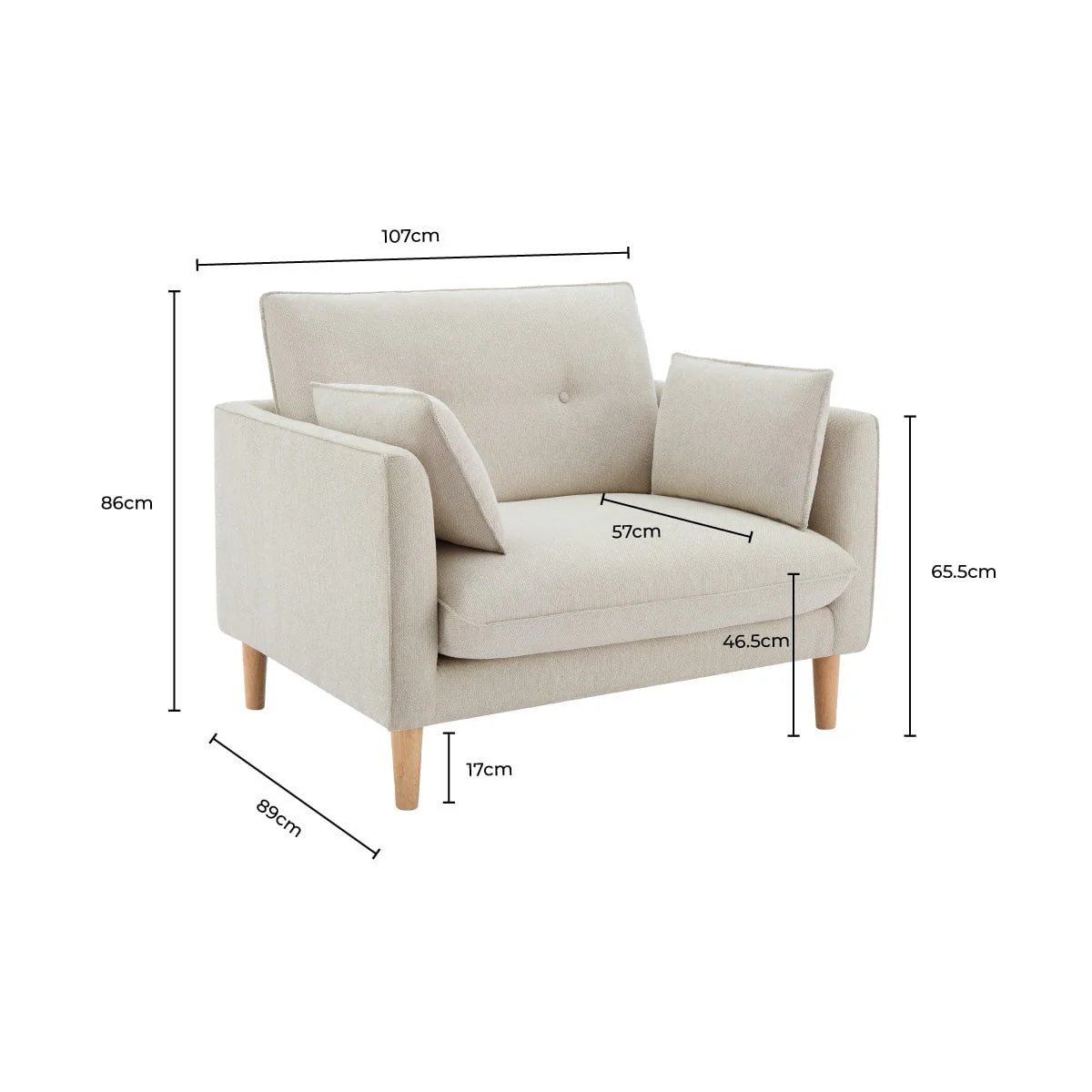 Shoreditch Loveseat - Natural - Image 11