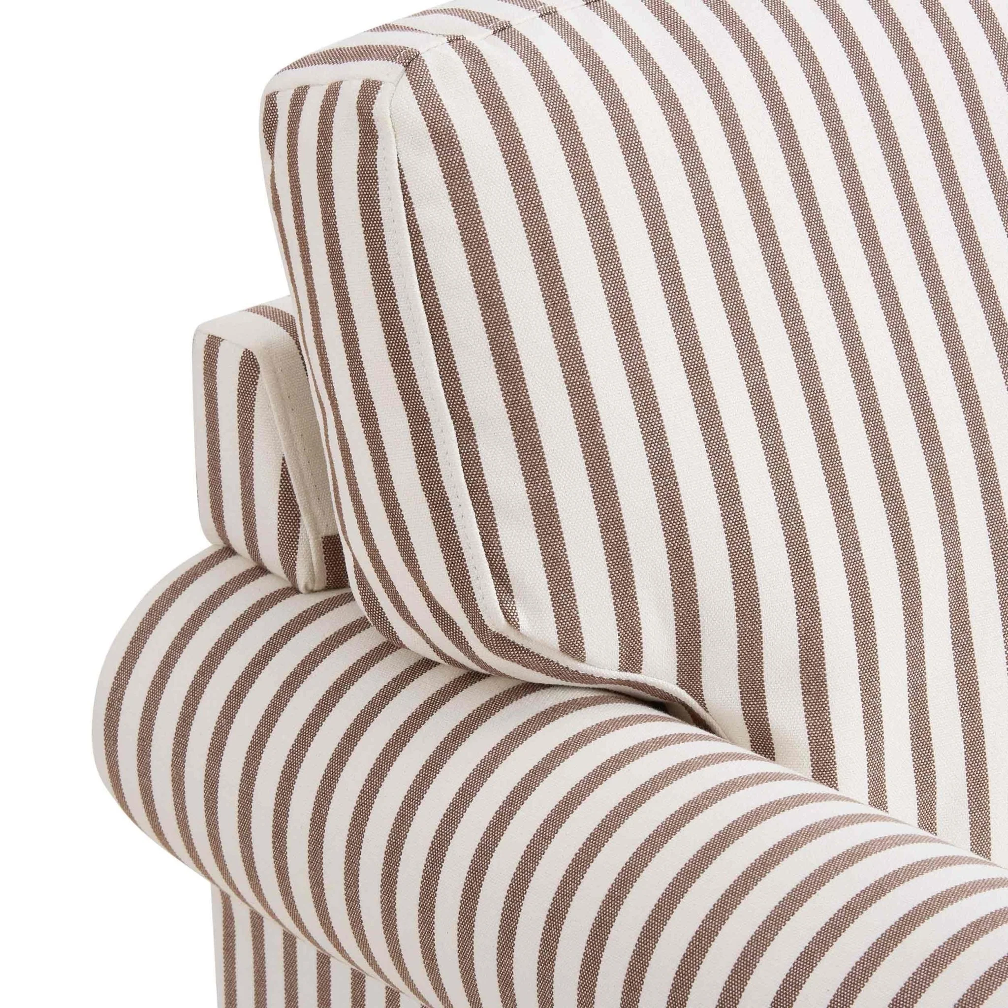 Sicily Armchair - Chocolate Stripe - Image 6
