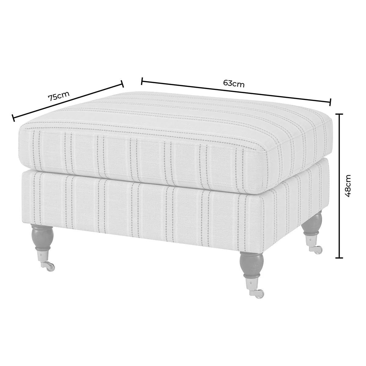 Sicily Pouffe - Stripe - Image 8