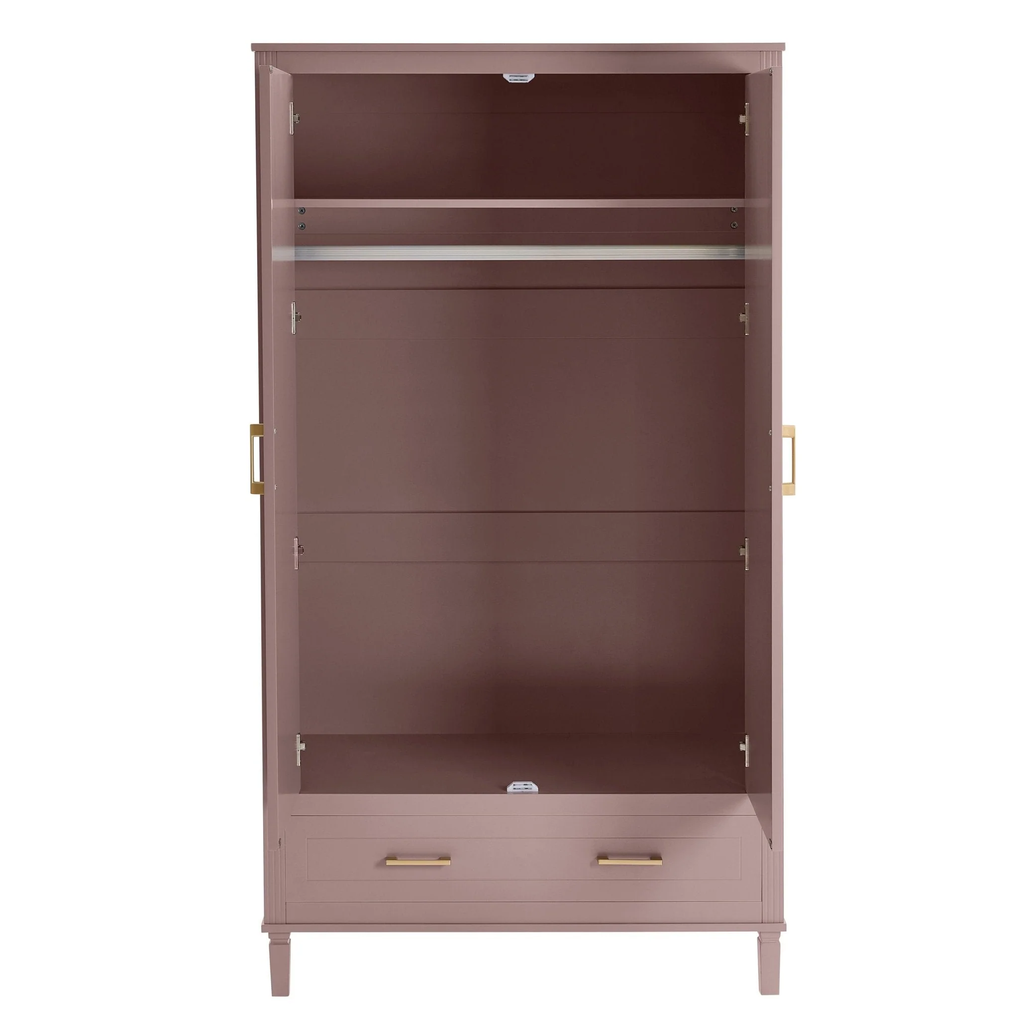 Sienna 2 Door Wardrobe with Drawer - Dusty Mauve - Image 4