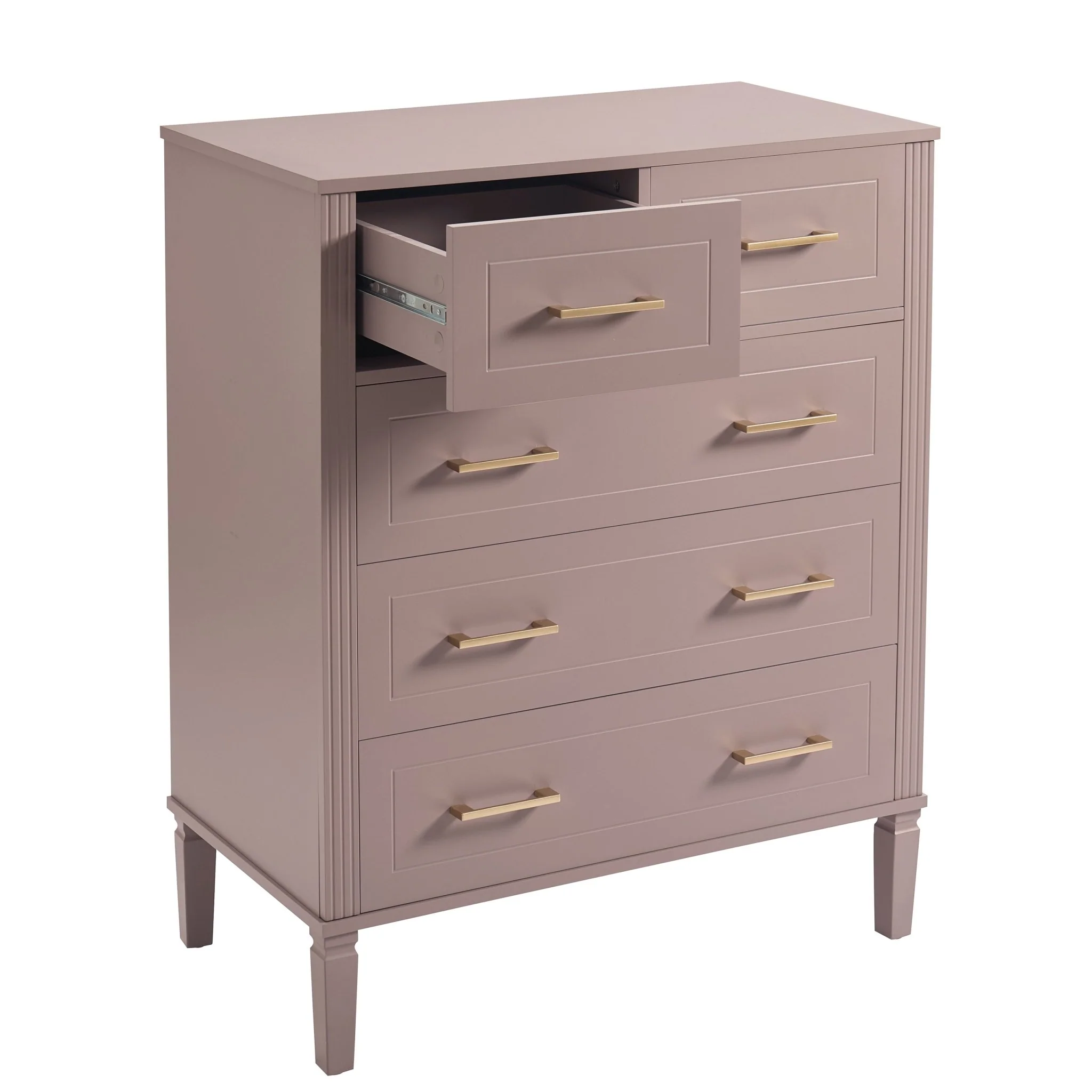 Sienna 5 Drawer Chest - Dusty Mauve - Image 3