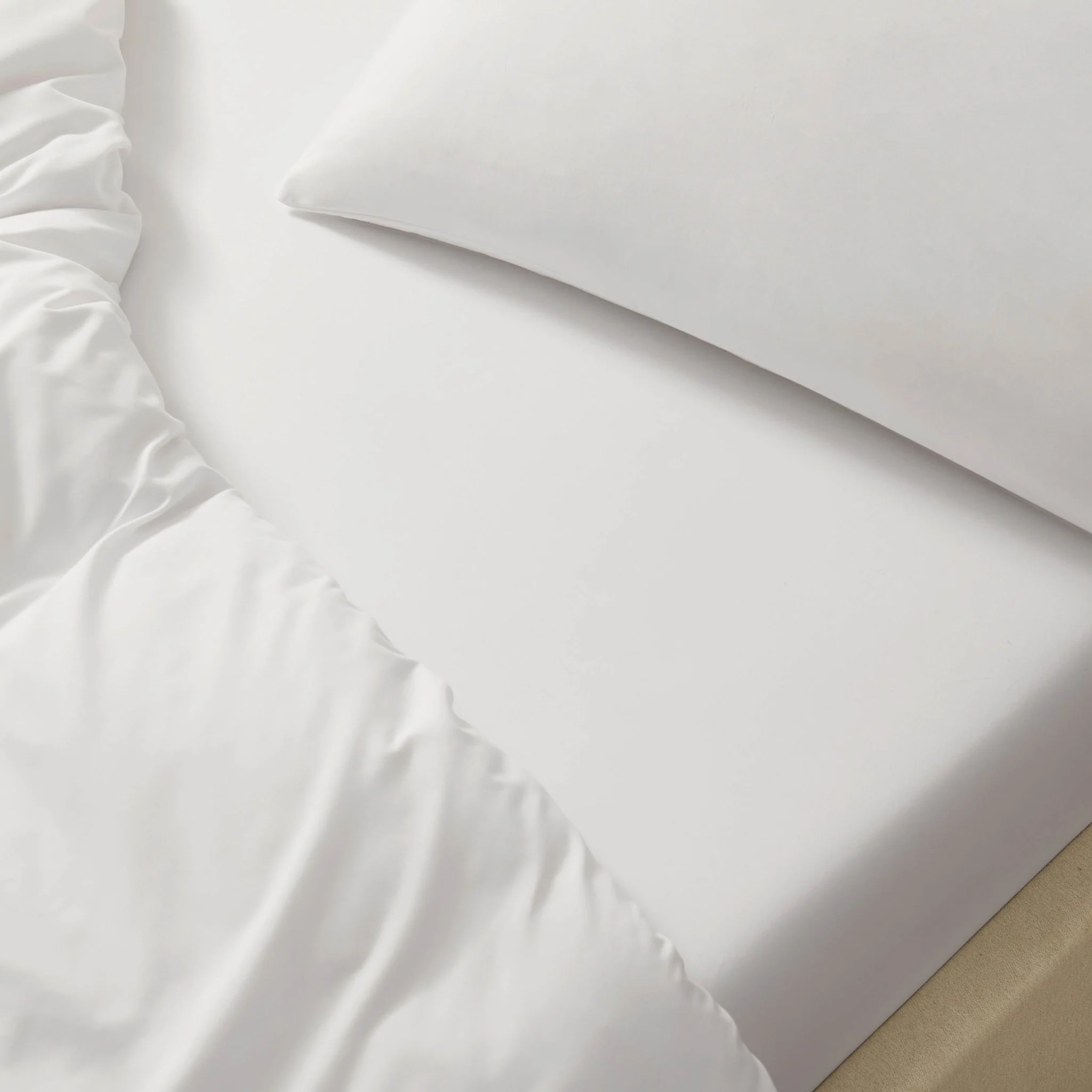 Soft Touch Microfibre Fitted Sheet - White - Image 2