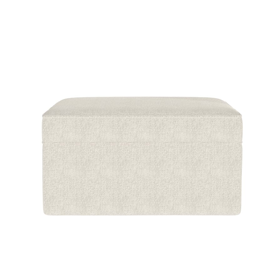 Soho Bouclé Ottoman Storage Pouffe - Ivory - Image 3