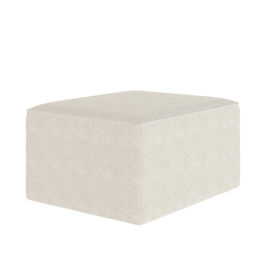 Soho Bouclé Ottoman Storage Pouffe - Ivory - Image 4