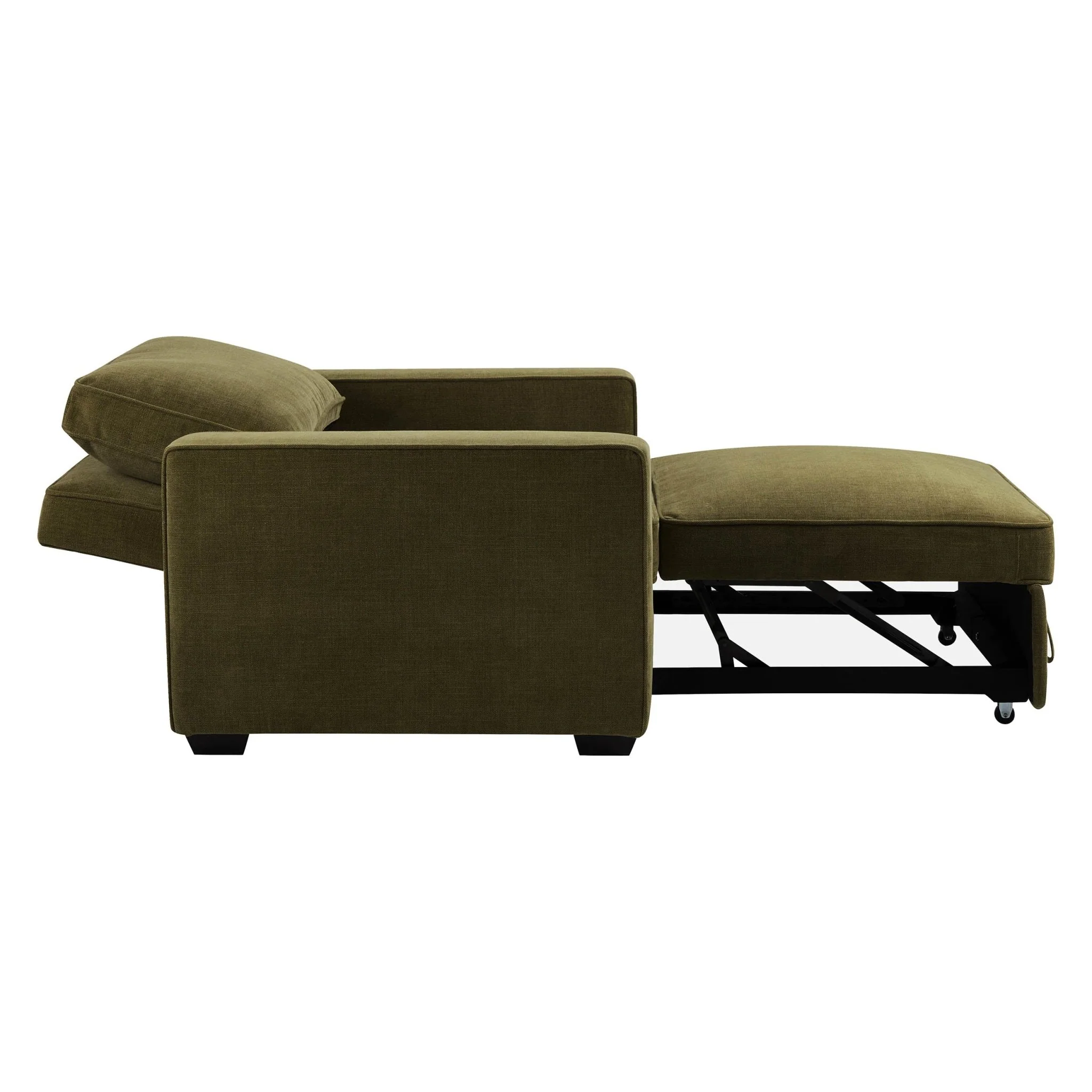 Soho Chair Bed - Chenille Olive - Image 4