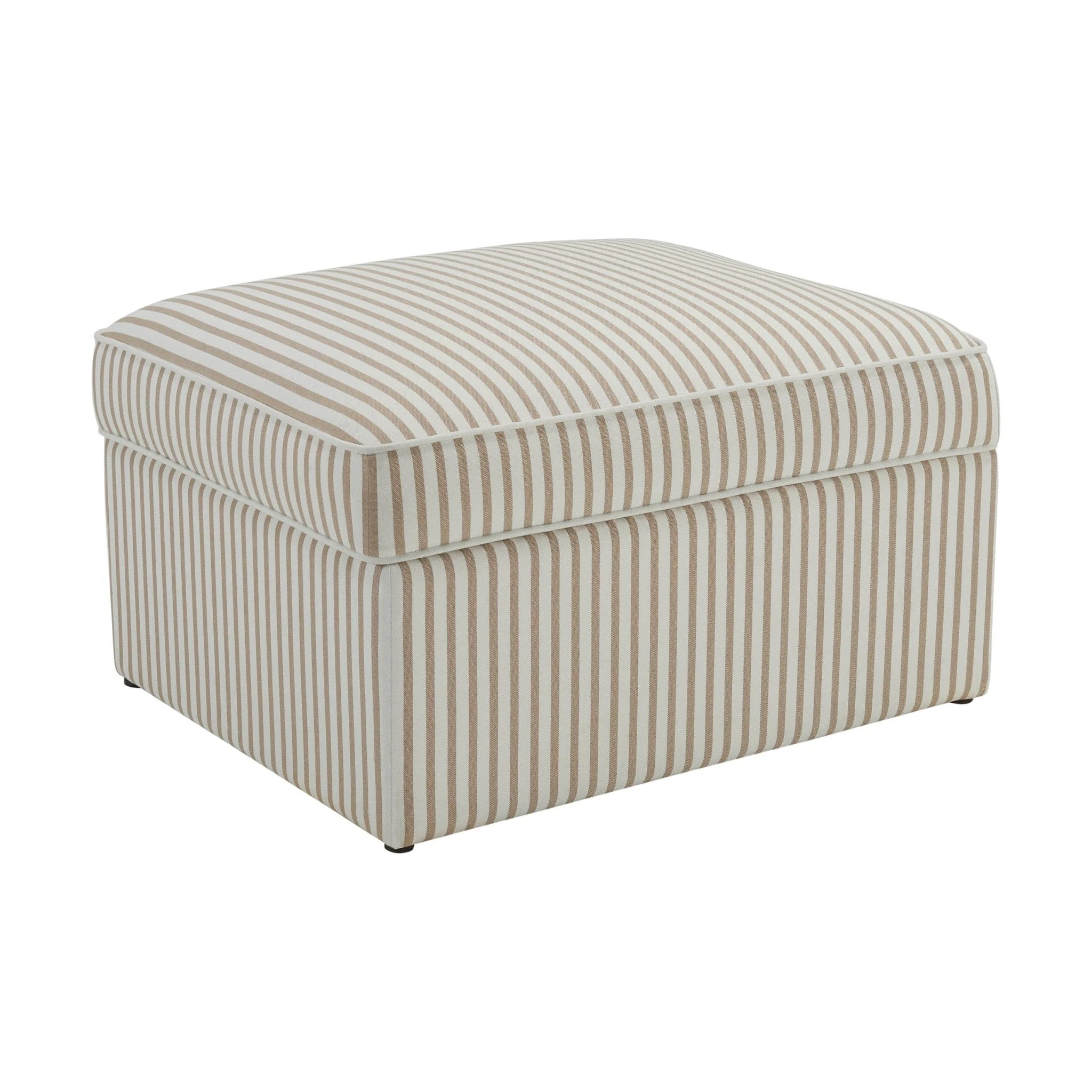 Soho Ottoman Storage Pouffe - Sand Stripe - Image 2