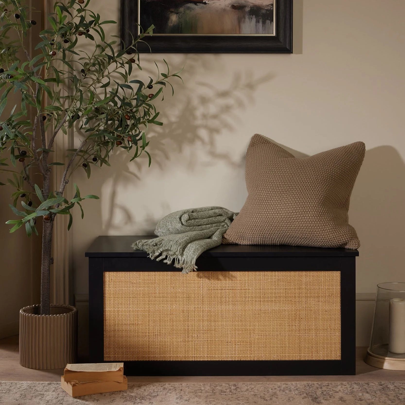 St Ives Knit Sofa Cushion Cover - Taupe - Image 2