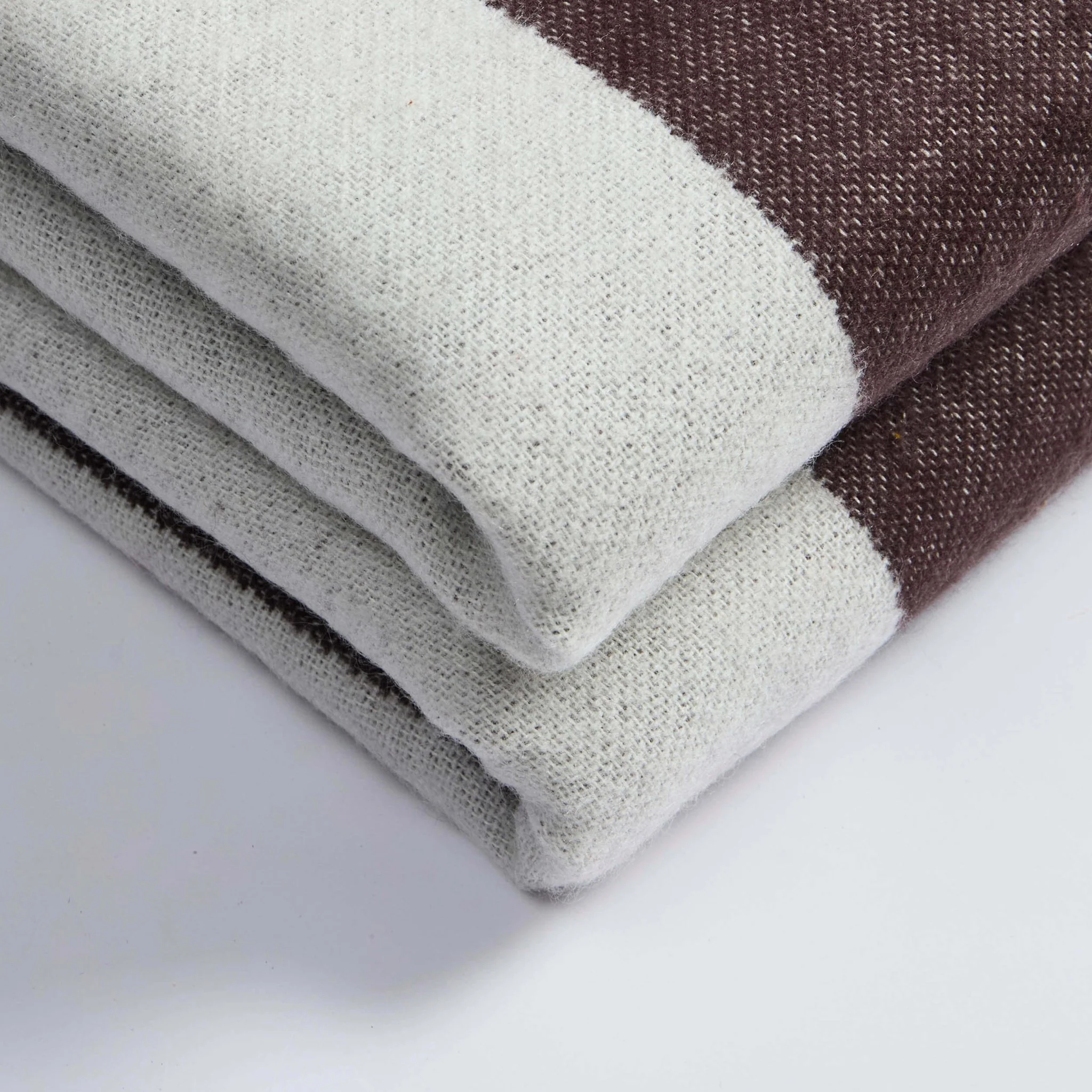 Stripe Sofa Throw - Brown/Cream - Image 3