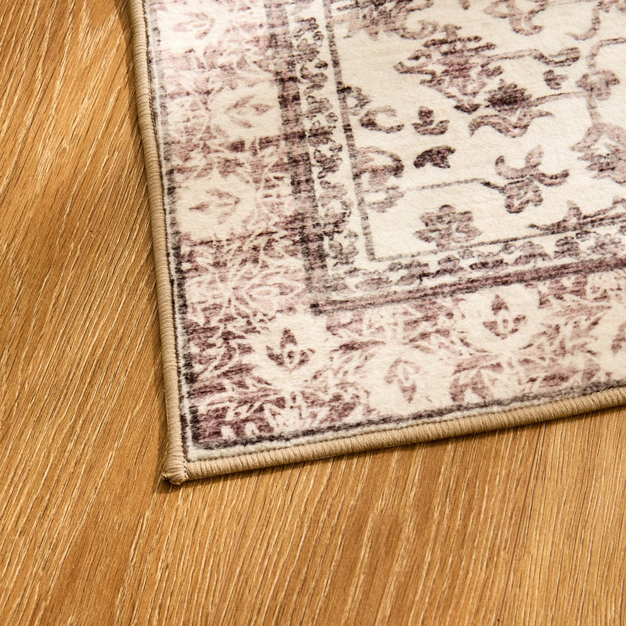 Uma Persian Style Machine Washable Rug - Brown - Image 3