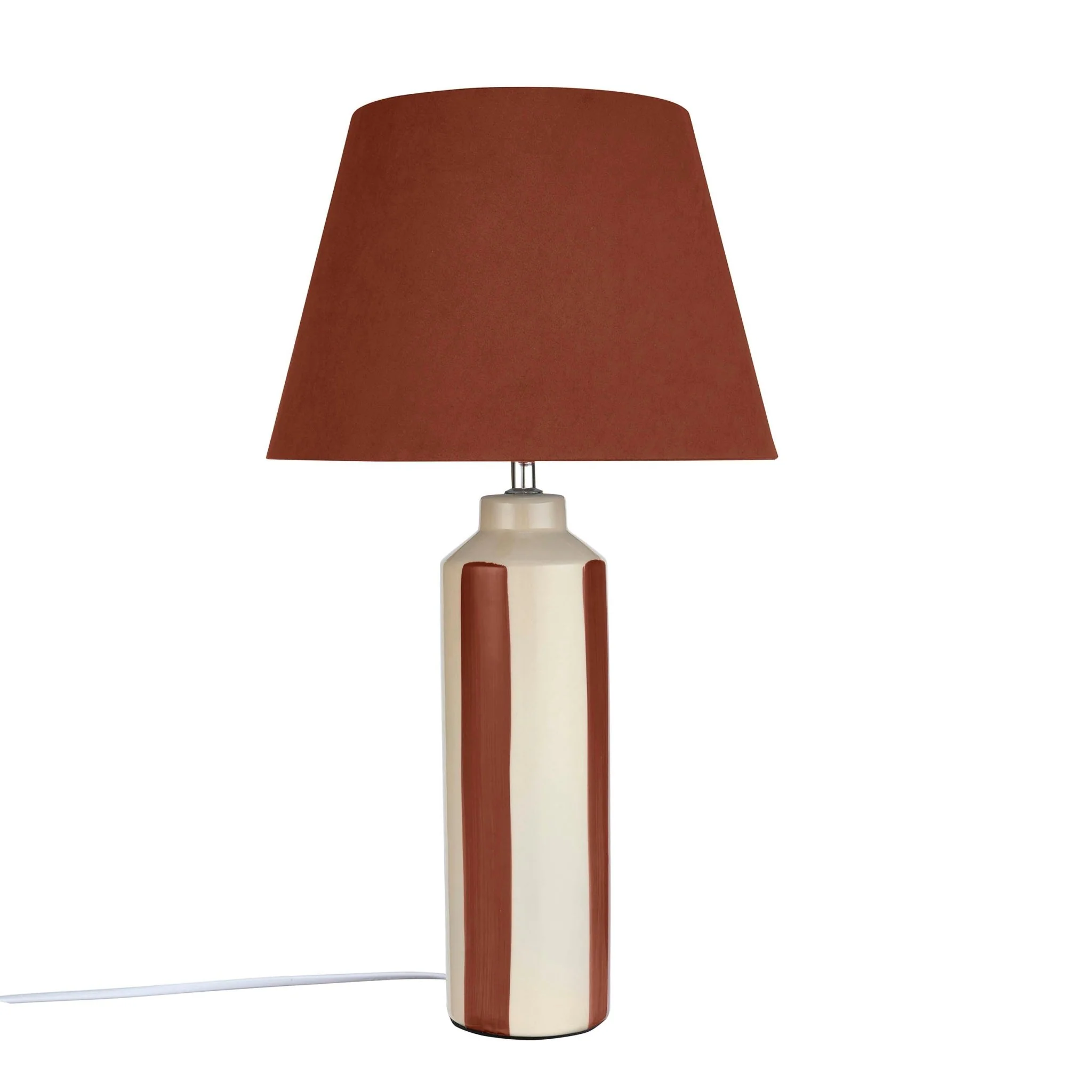 Velvet Stripe Table Lamp - Burnt Orange - Image 5